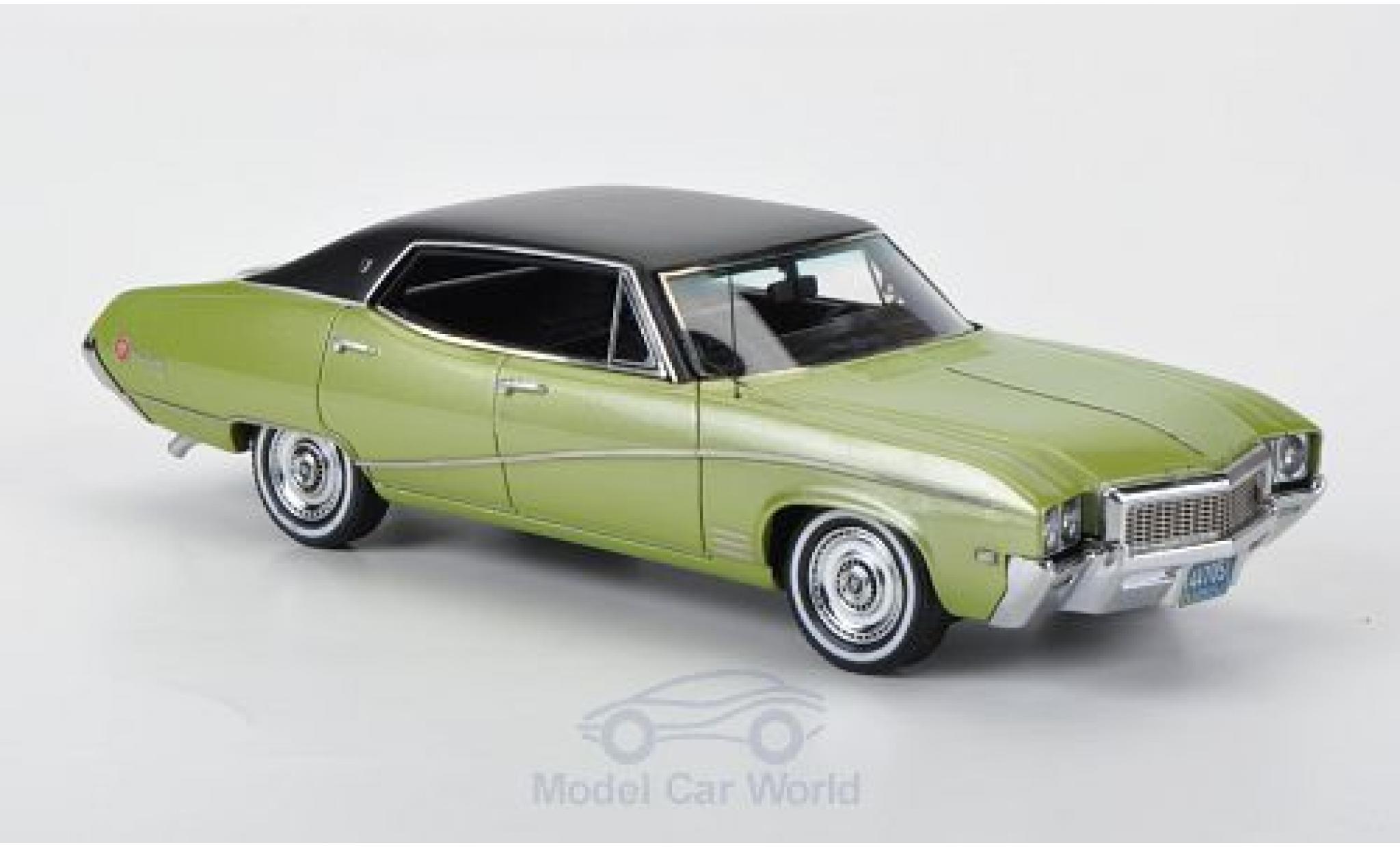 Buick Skylark 1/43 Neo Sedan metallic green/matt-black 1968 diecast model cars