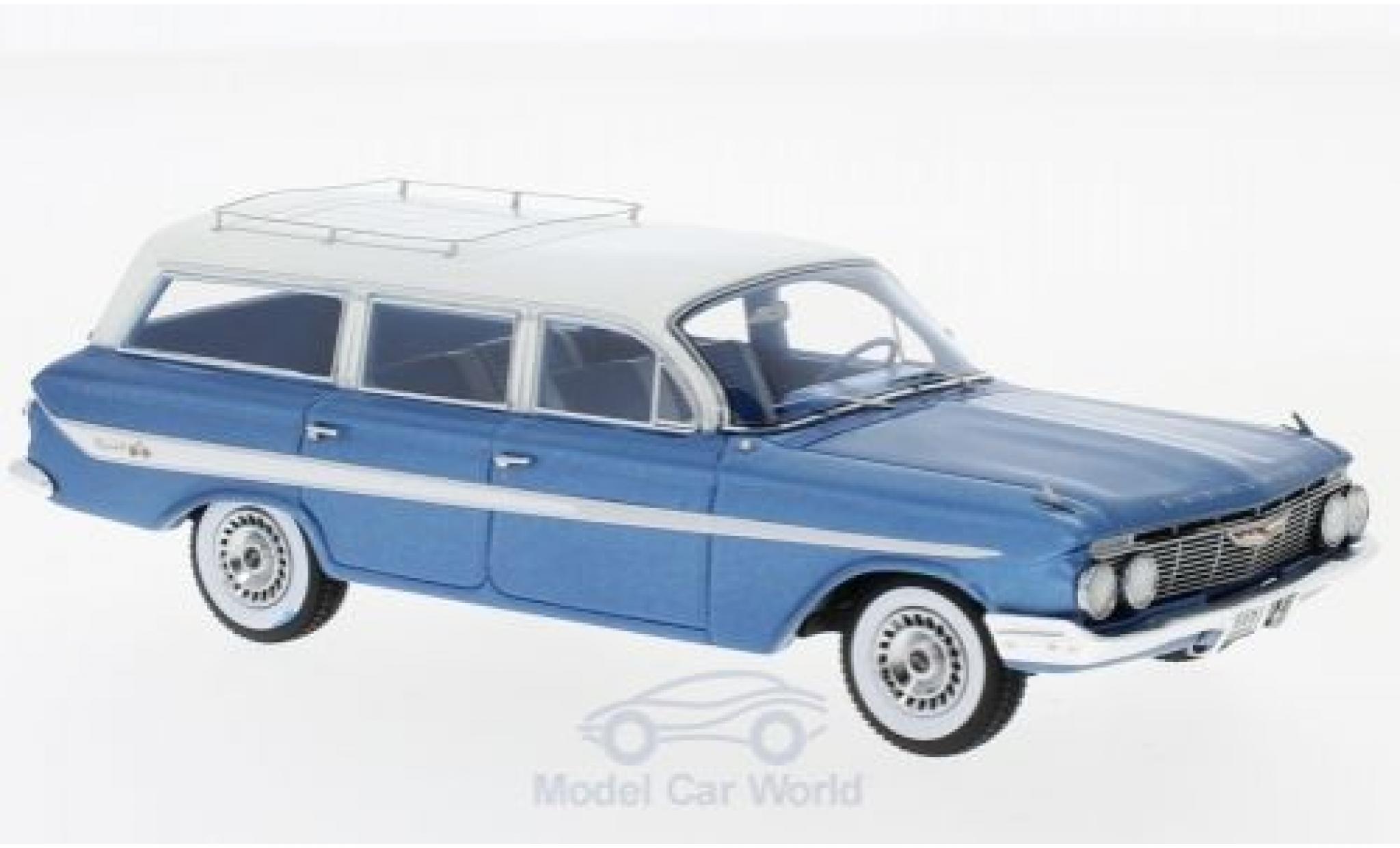 Chevrolet Nomad 1/43 Neo Station Wagon metallic blue/white 1961 diecast model cars