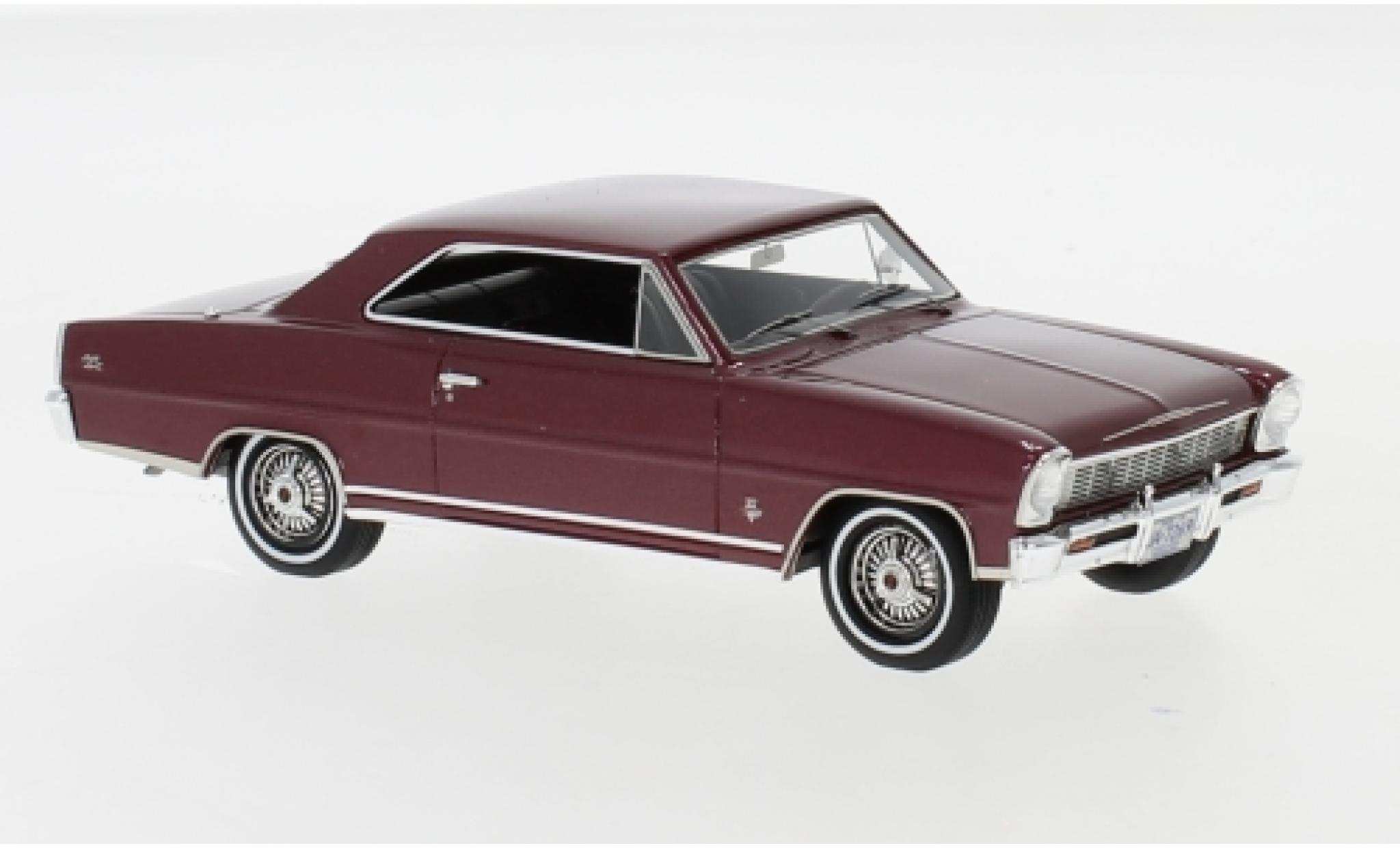 Chevrolet Nova 1/43 Neo SS Hardtop metallic red 1966 diecast model cars
