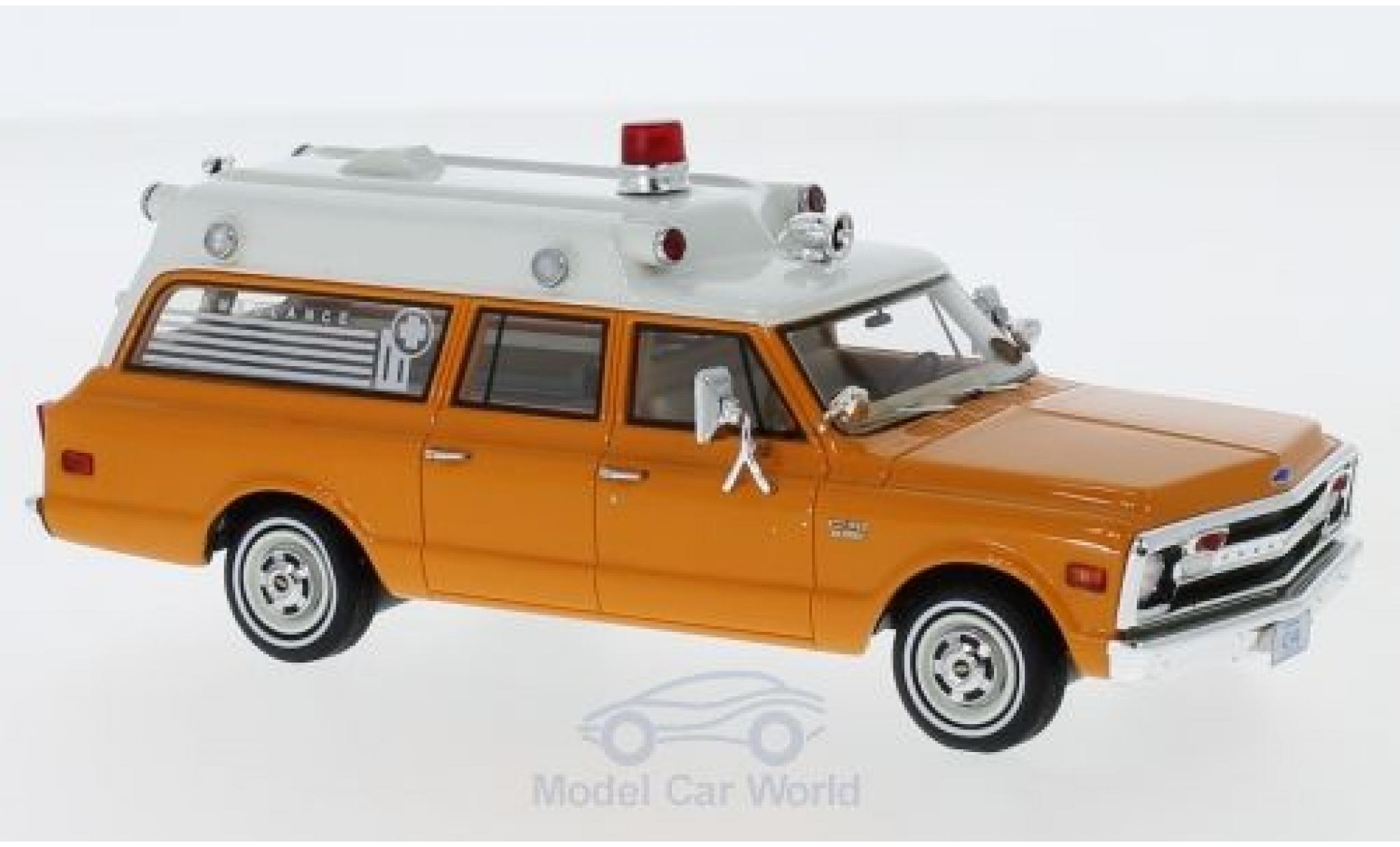 Chevrolet Suburban 1/43 Neo Ambulance orange/white 1970 diecast model cars