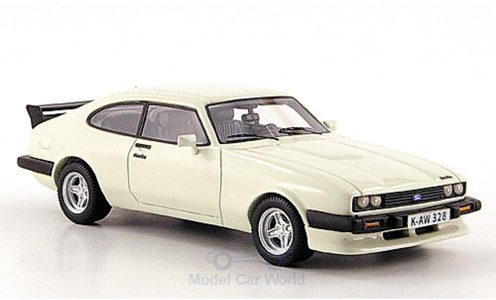 Ford Capri 1/43 Neo MK III Turbo white 1981 diecast model cars