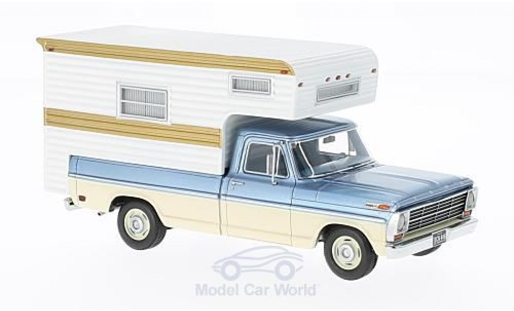 Ford F-1 1/43 Neo 00 metallic blue/beige 1968 Camper diecast model cars