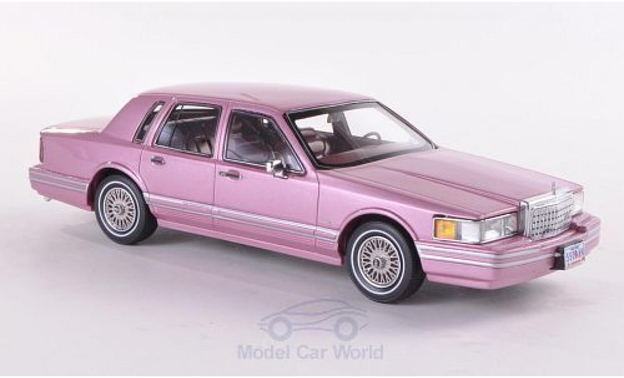 Lincoln Town Car 1/43 Neo metallic pink 1990 diecast model cars