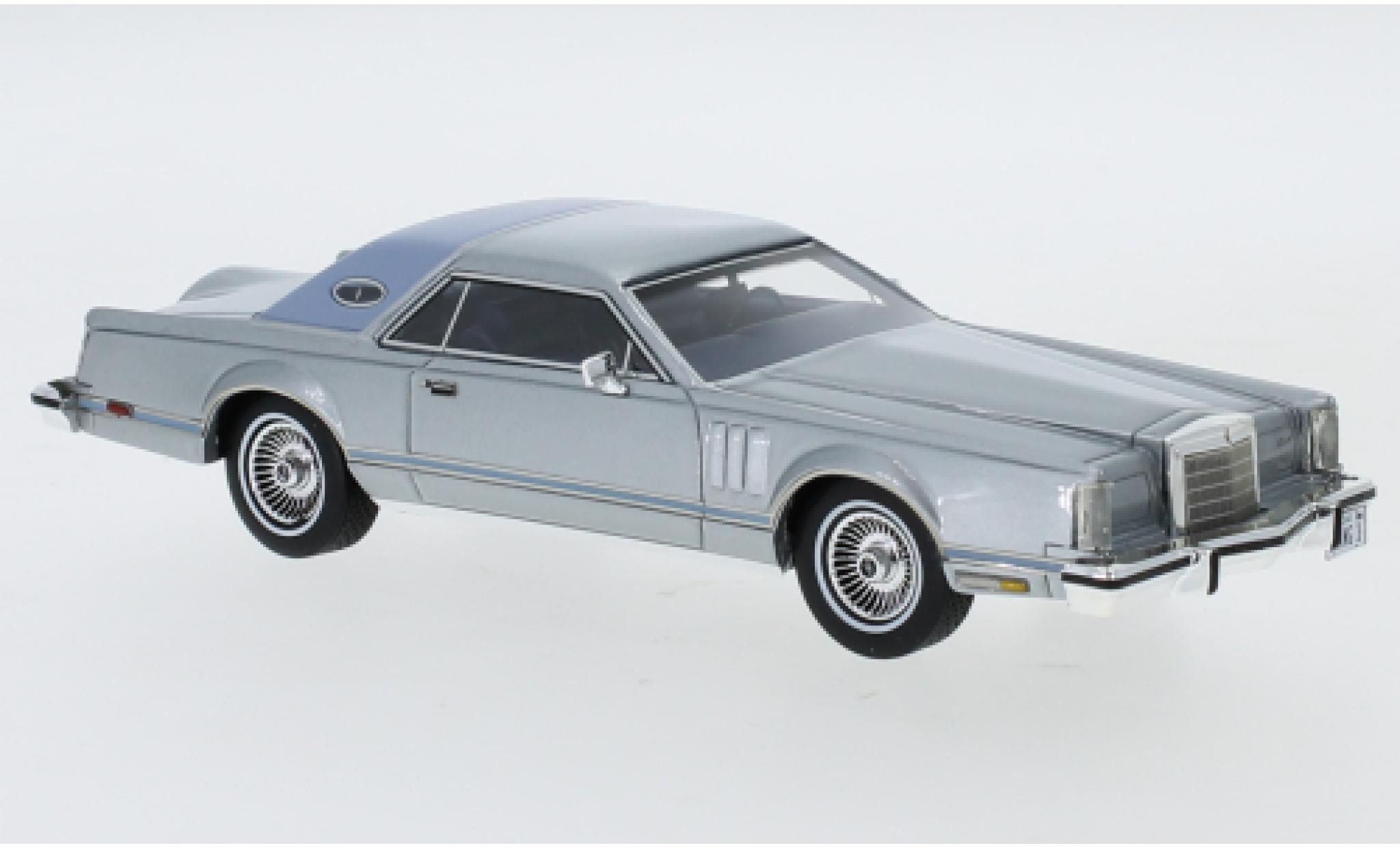 Lincoln Continental 1/43 Neo Mark V grey/matt-blue 1978 diecast model cars