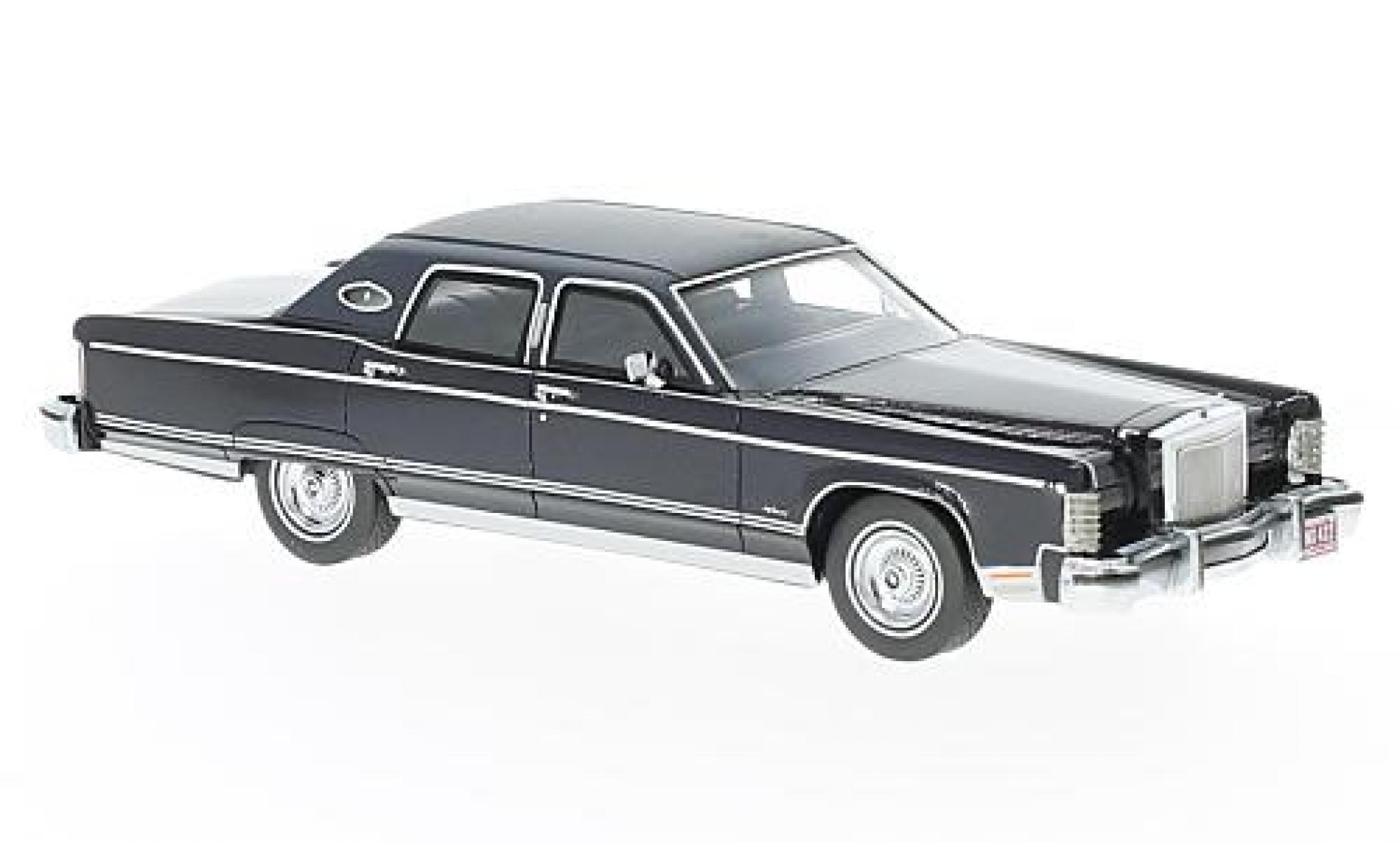 Lincoln Continental 1/43 Neo Town Car metallic blue 1977 diecast model cars