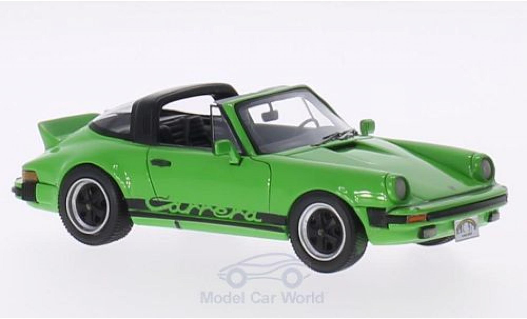 Porsche 930 Targa 1/43 Neo 911 Carrera Targa green/Dekor 1985 US-Version diecast model cars