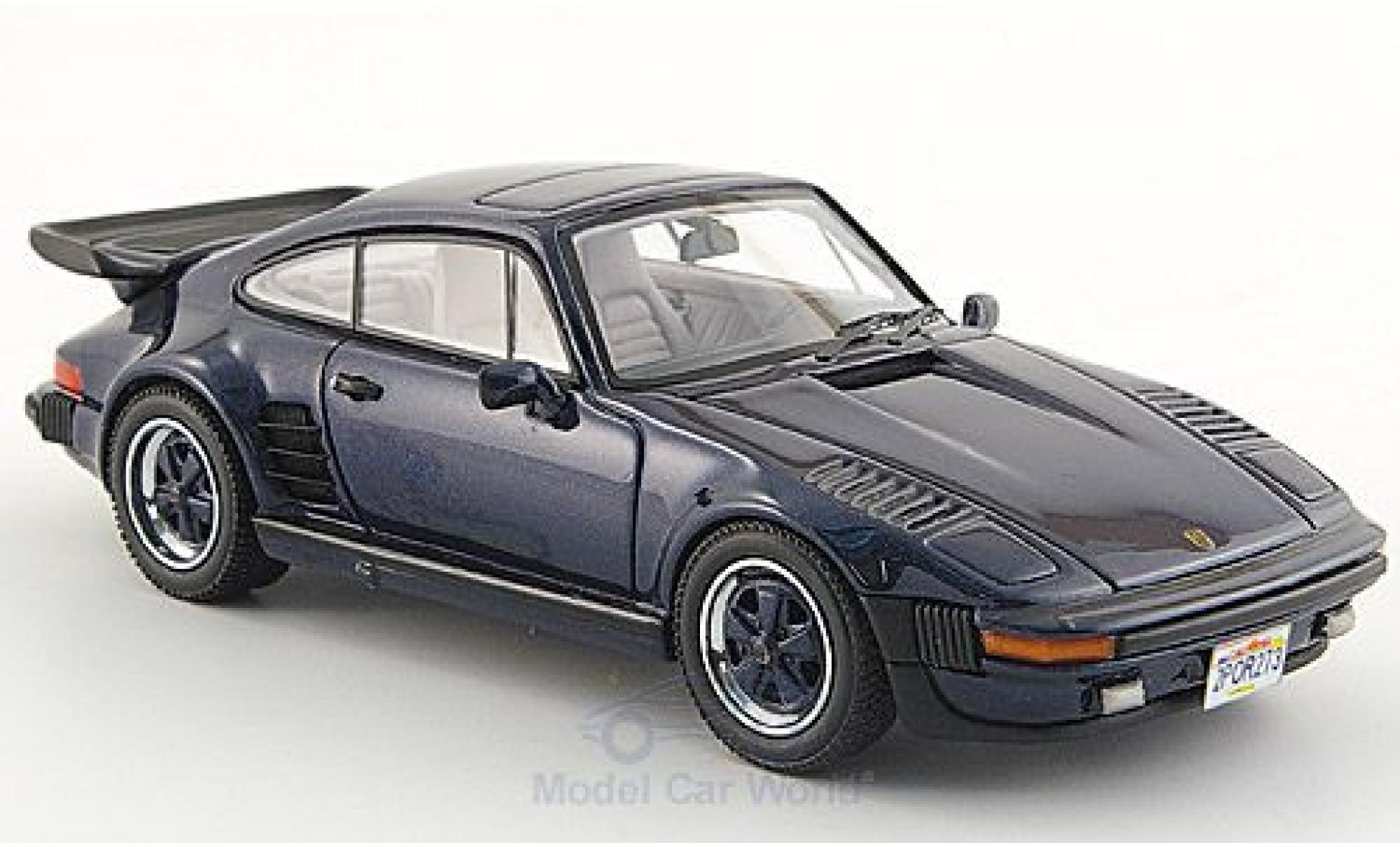 Porsche 930 Turbo 1/43 Neo Turbo SE Flatnose metallic blue 1987 diecast model cars
