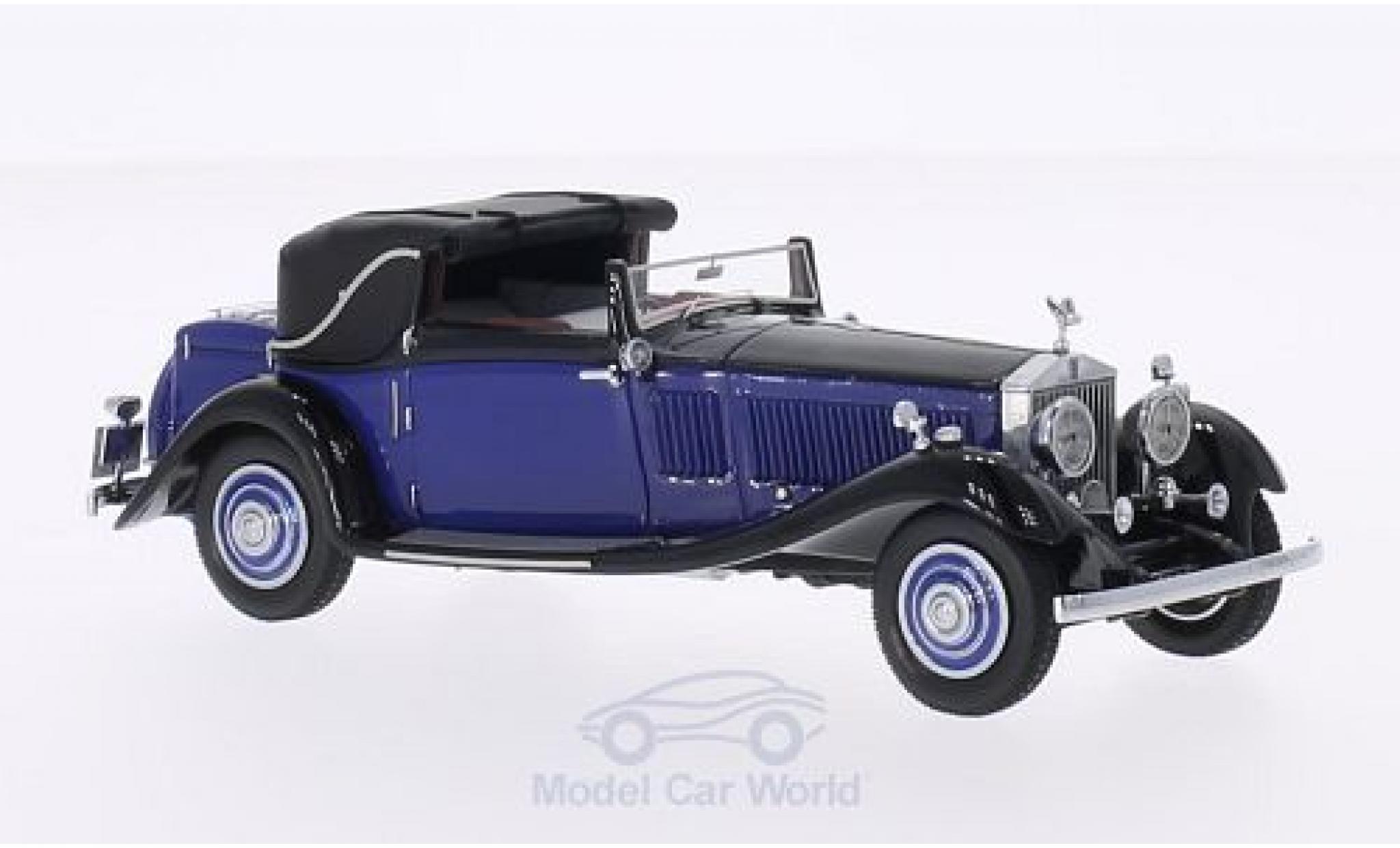 Rolls Royce Phantom 1/43 Neo II Continental DHC Gurney Nutting blue/black RHD diecast model cars
