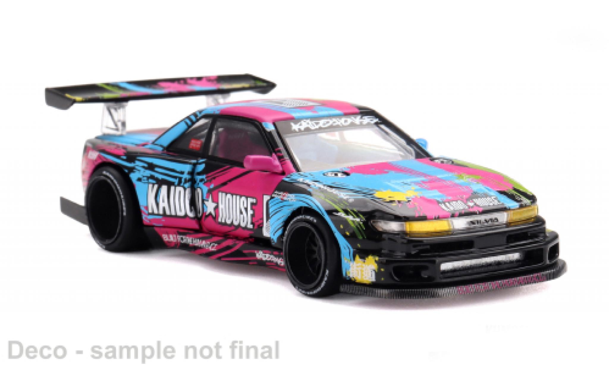 Nissan Silvia 1/64 Mini GT S13-R Kaido Splash V1 black/Dekor 1991 1:64 diecast model cars