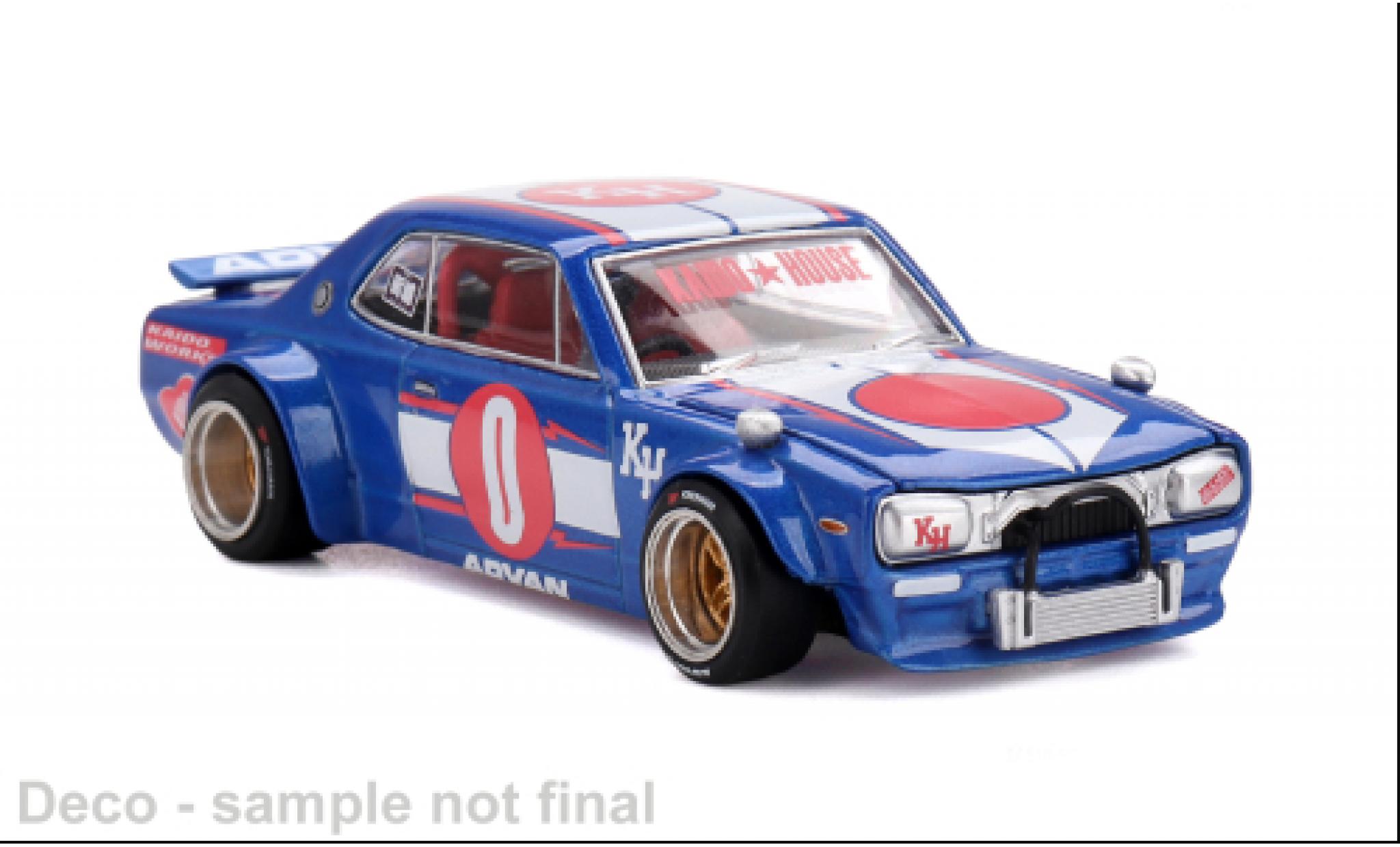 Nissan Skyline 1/64 Mini GT GT-R (KPGC10) blue/Dekor 1969 1:64 diecast model cars