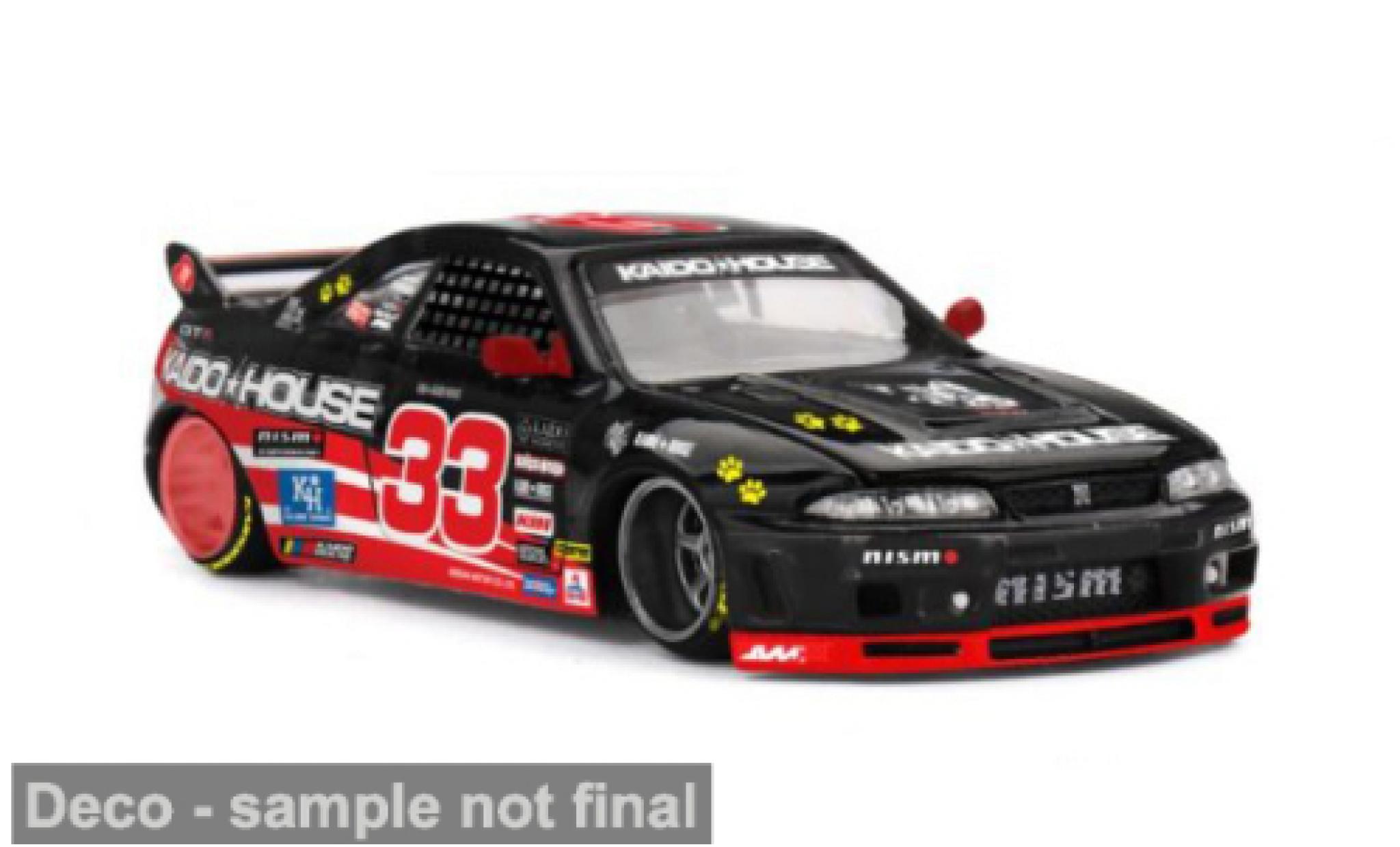 Nissan Skyline 1/64 Mini GT GT-R (R33) black/red 1995 1:64 diecast model cars