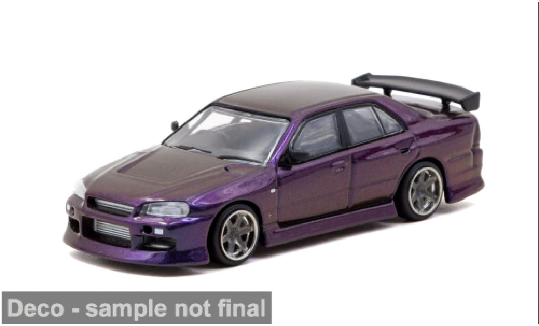 Nissan Skyline 1/64 Tarmac Works GTR (R34) purple 2025 1:64 diecast model cars