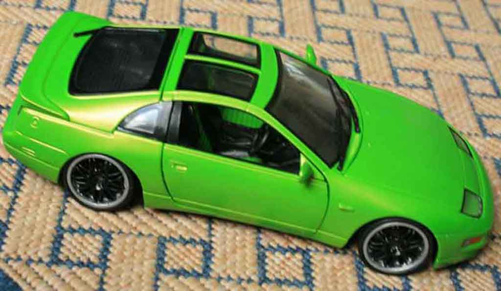 Nissan 300 ZX fairlady green jantes style bbs blacks 1/18 Kyosho