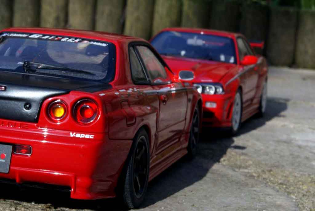 Nissan Skyline R34 r-tune street racing 1/18 Autoart