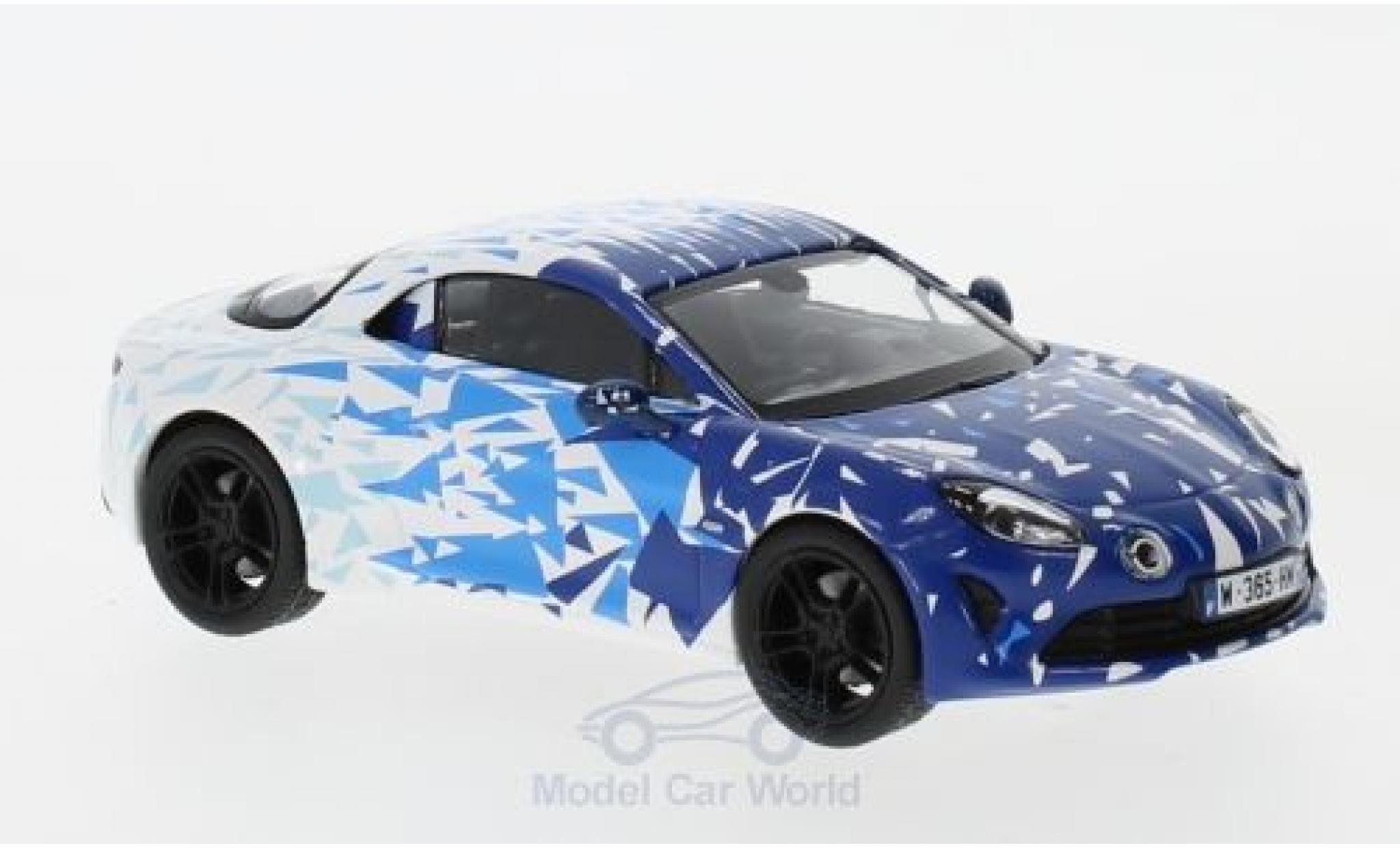 Alpine A110 1/43 Norev Renault white/blue 2017 Testversion diecast model cars