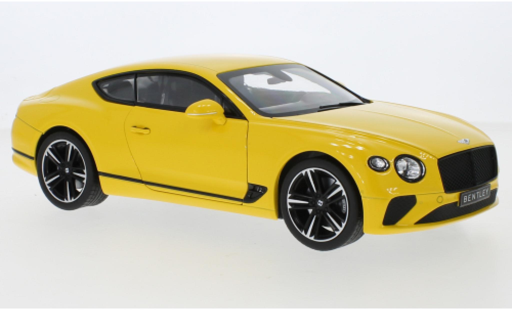 Bentley Continental 1/18 Norev GT yellow 2018 diecast model cars
