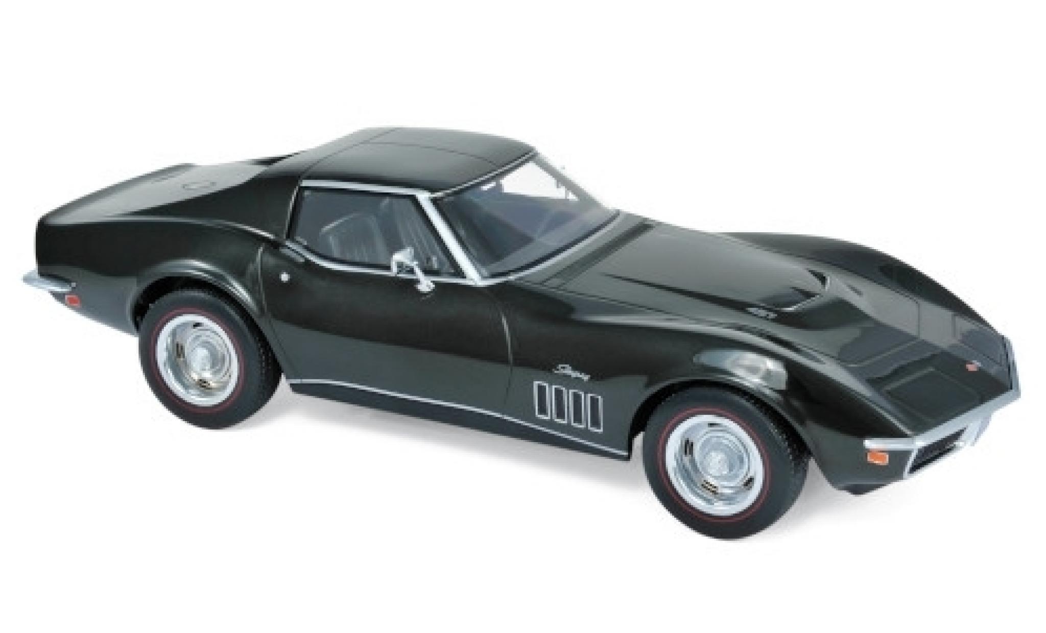 Chevrolet Corvette 1/18 Norev (C3) 427 metallic green 1969 diecast model cars