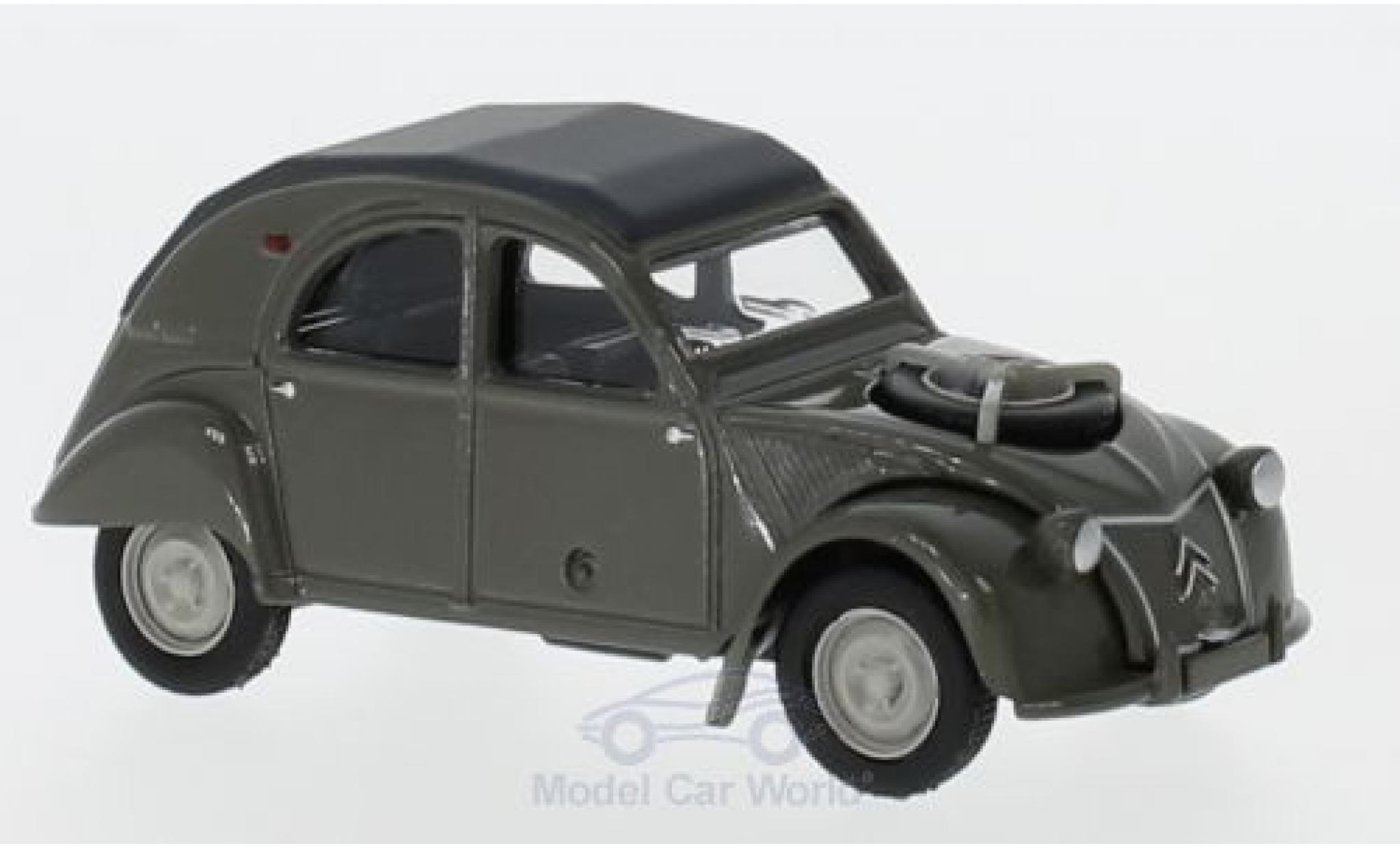 Citroen 2CV 1/64 Norev 4x4 grey diecast model cars