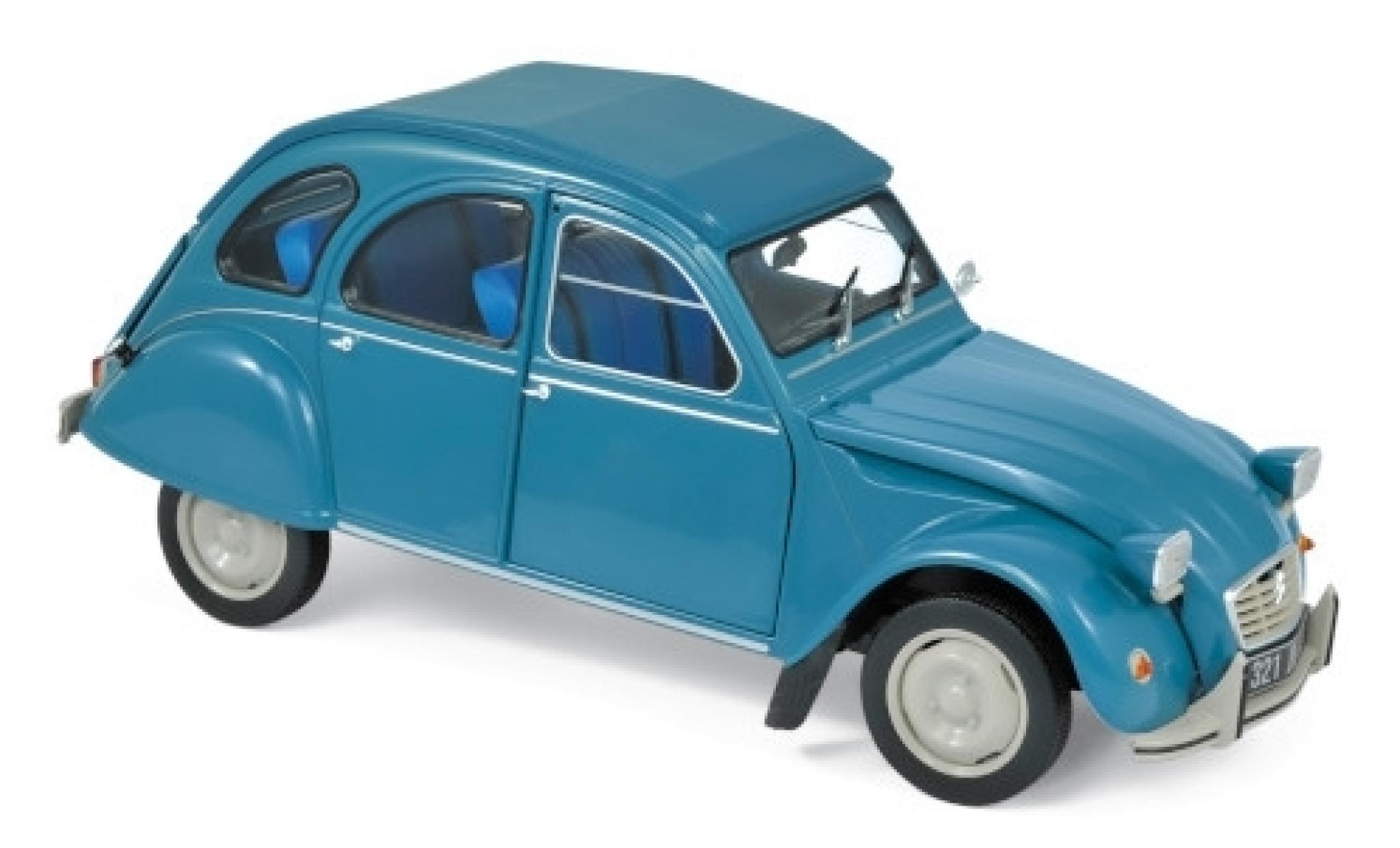 Citroen 2CV 1/18 Norev 6 Club blue 1982 diecast model cars