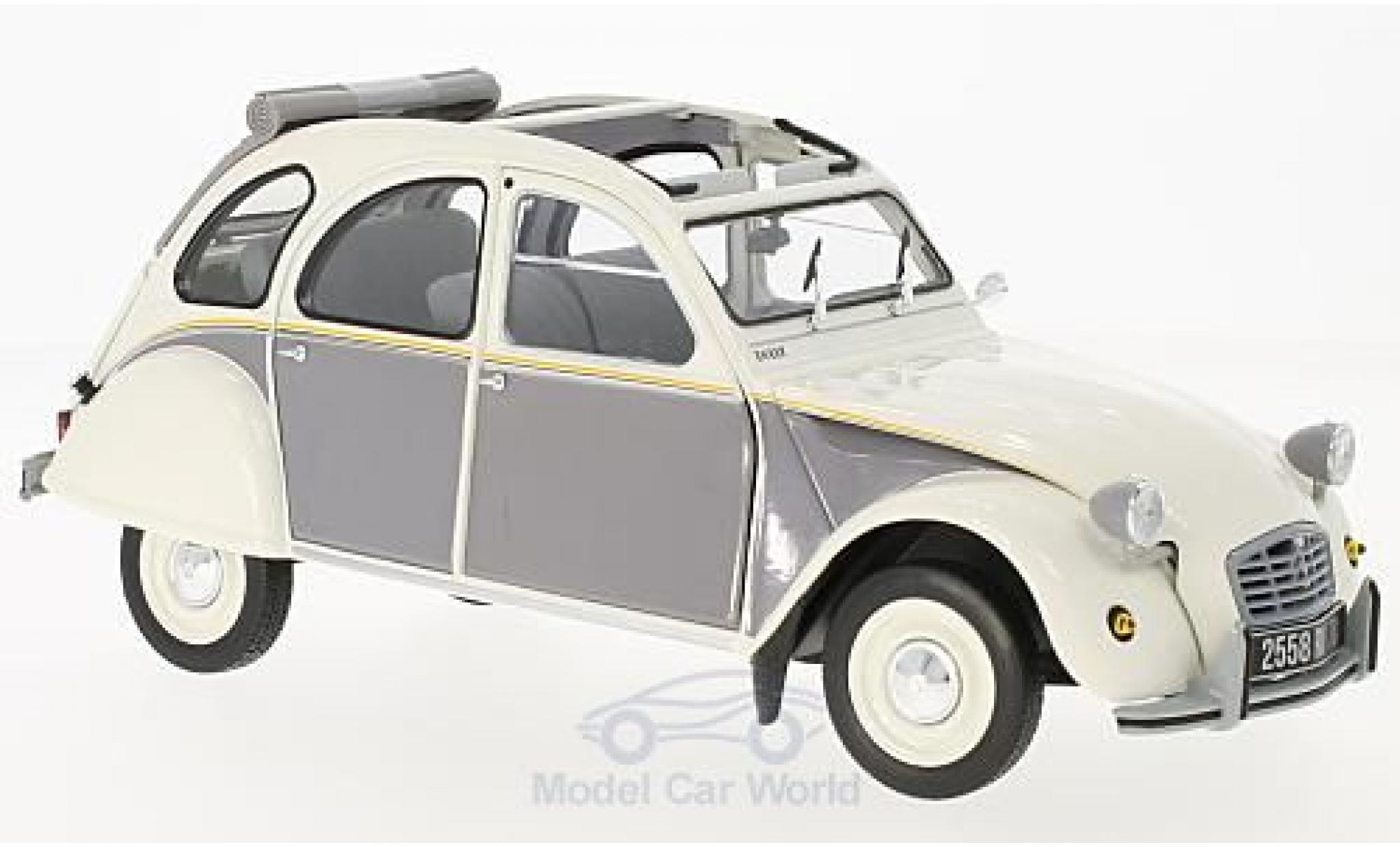 Citroen 2CV 1/18 Norev Dolly white/grey 1985 diecast model cars