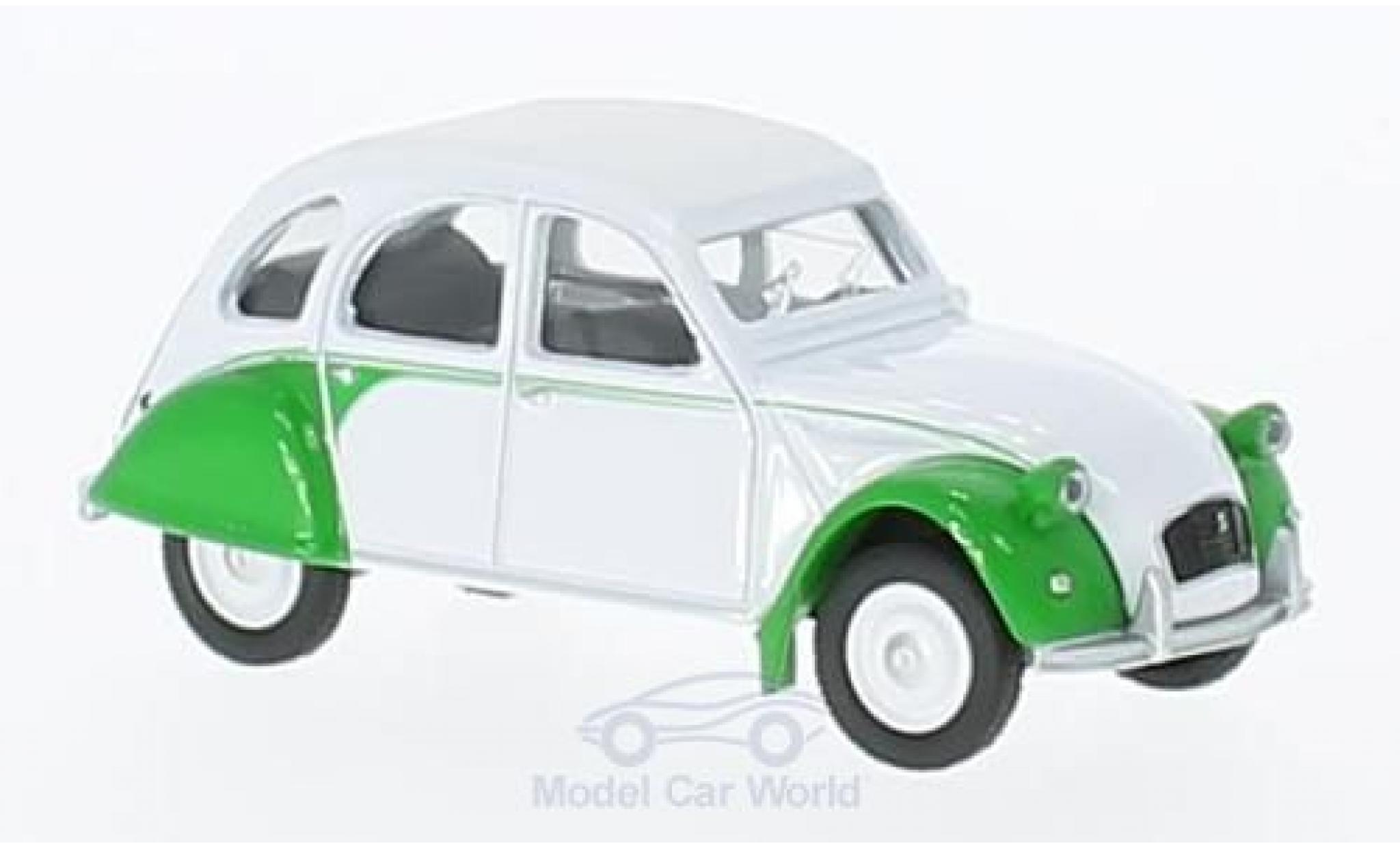 Citroen 2CV 1/64 Norev Dolly white/green 1986 diecast model cars
