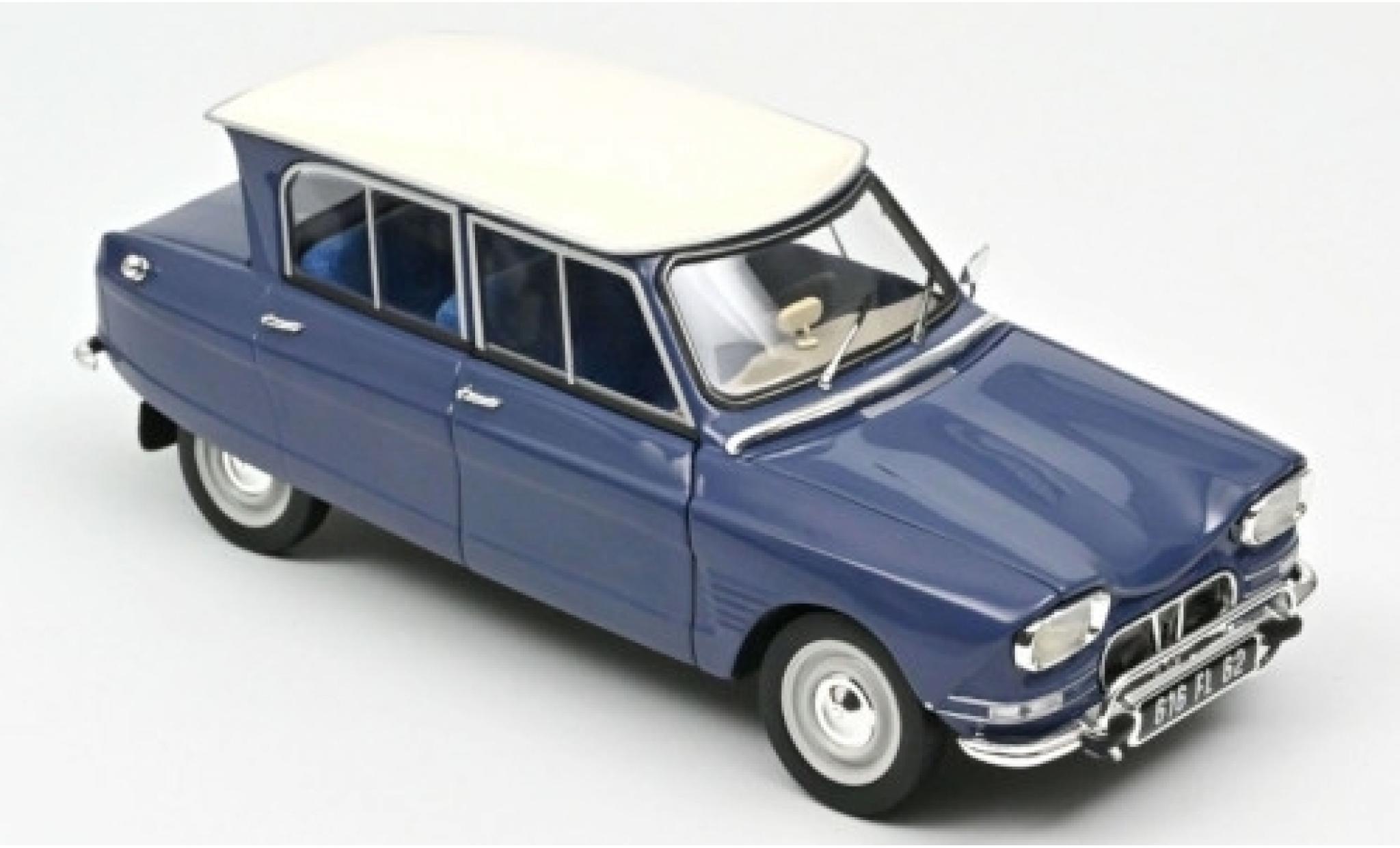 Citroen Ami 6 1/18 Norev blue/white 1965 diecast model cars