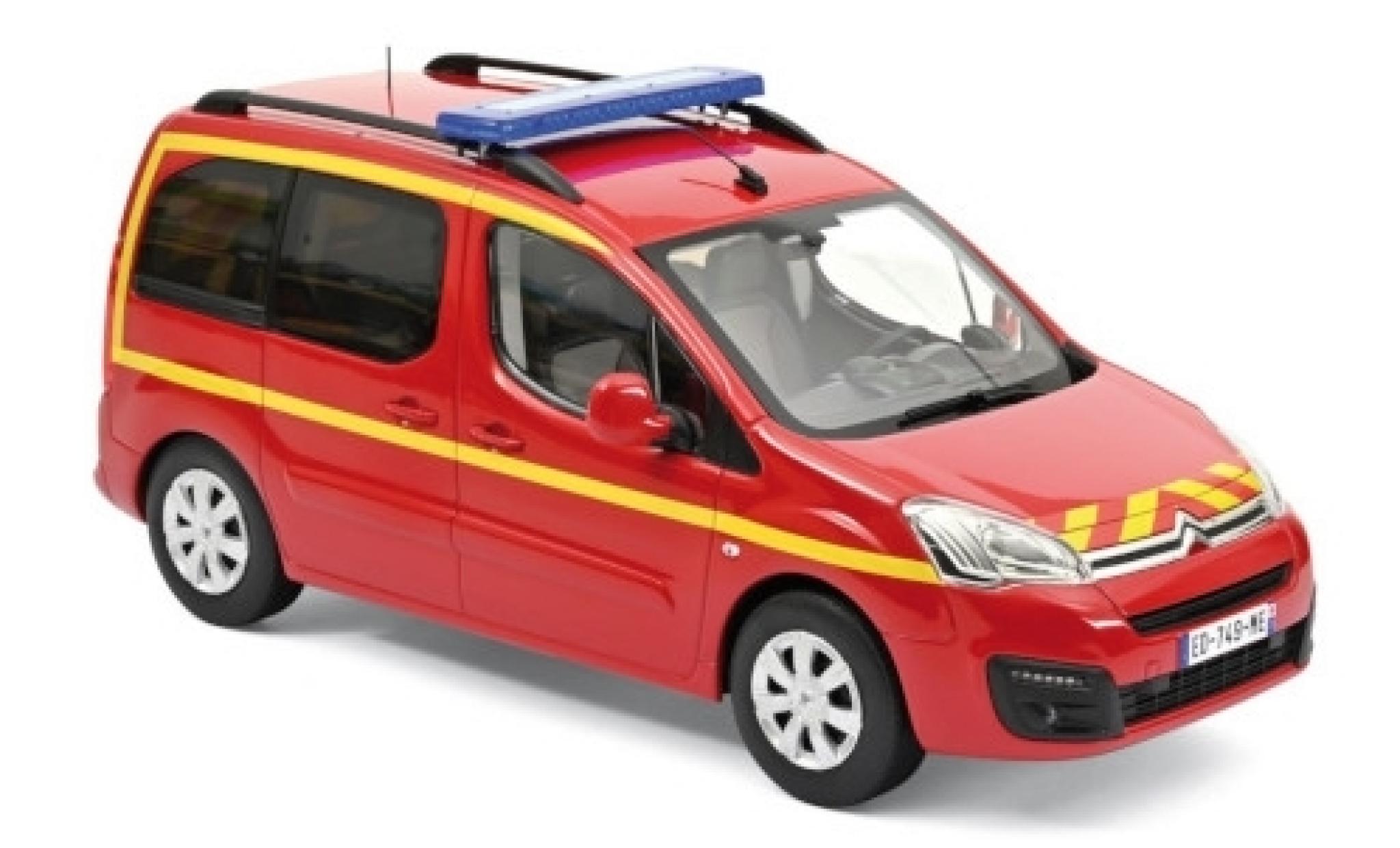Citroen Berlingo 1/18 Norev Fire brigade (F) 2017 diecast model cars