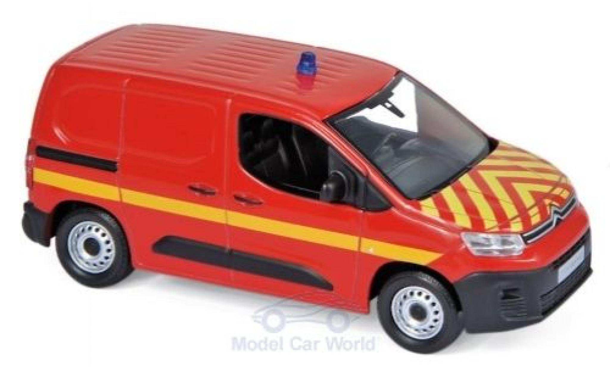 Citroen Berlingo 1/43 Norev Van Fire brigade (F) 2018 diecast model cars