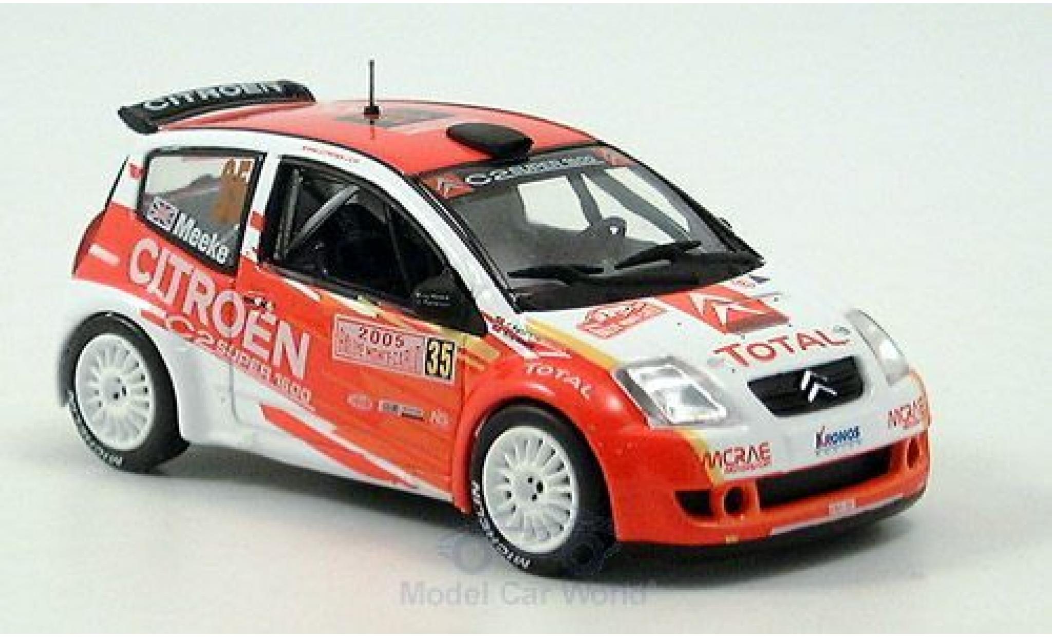 Citroen C2 1/43 Norev Super 1600 No.35 Rally Monte-Carlo 2005 K.Meeke/C.Patterson diecast model cars