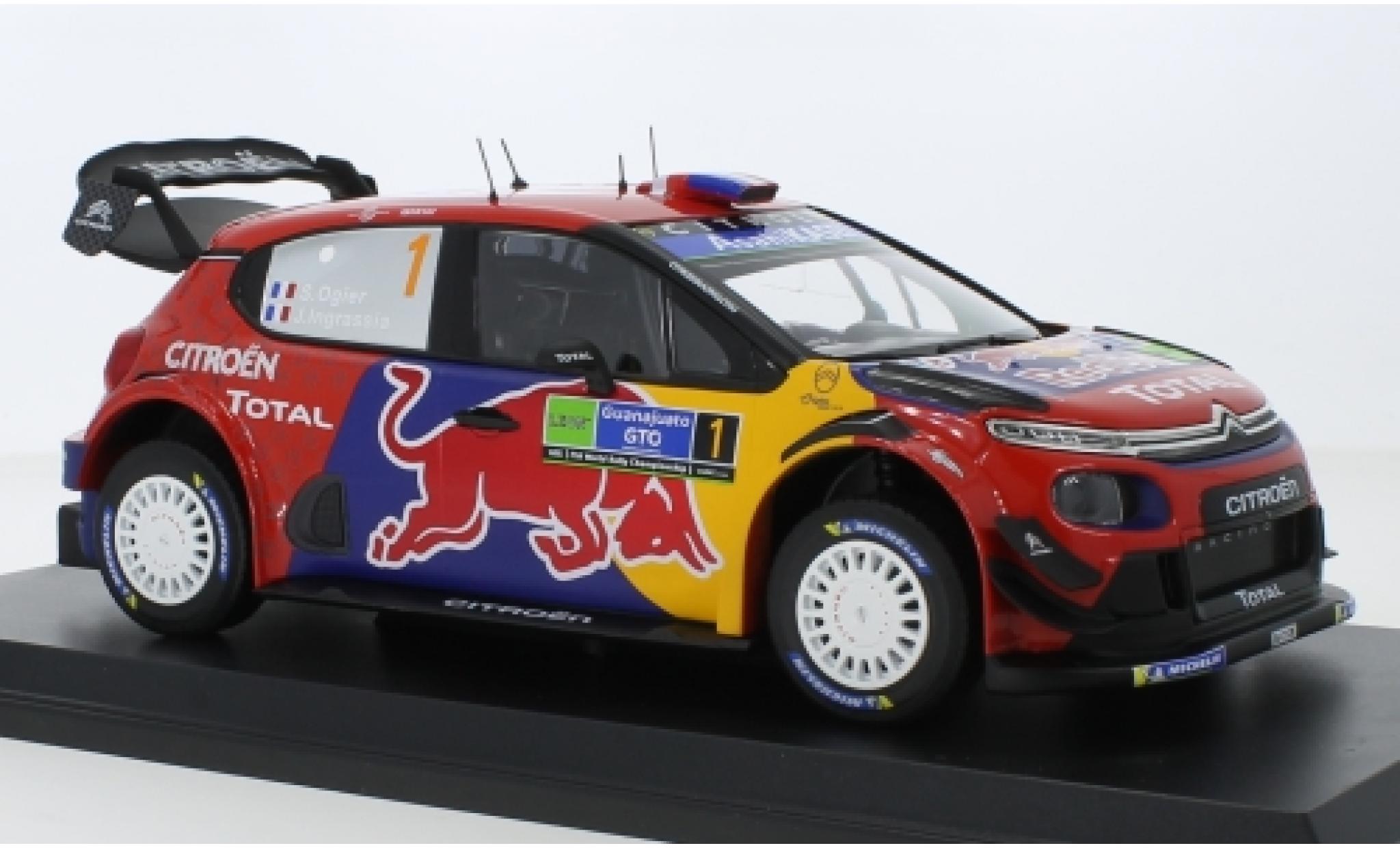 Citroen C3 1/18 Norev WRC No.1 Red Bull / Total WRC Rally Mexico 2019 S.Ogier/J.Ingrassia diecast model cars