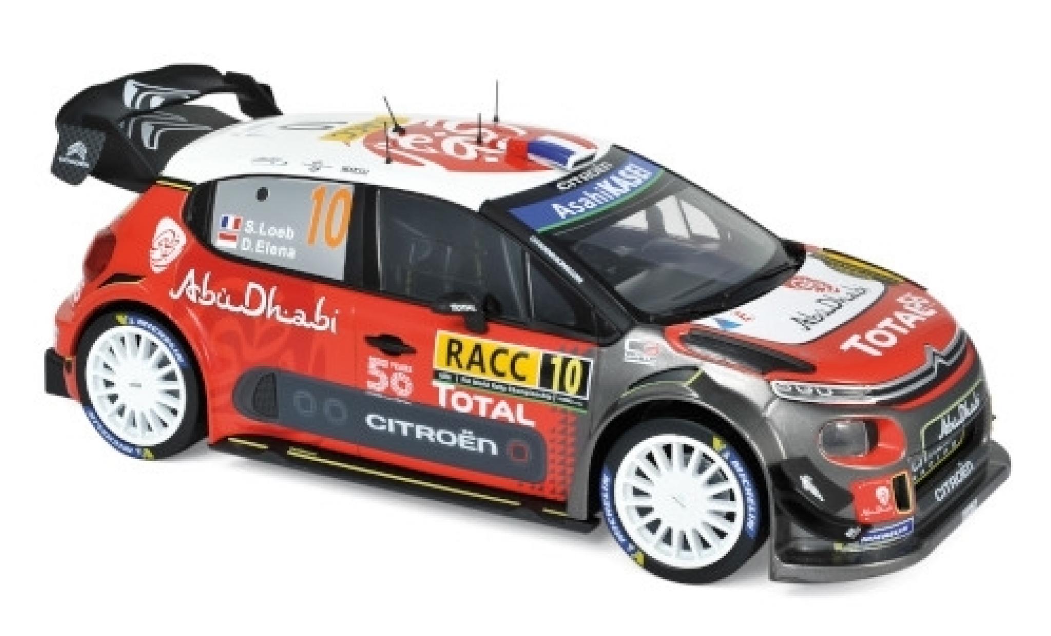 Citroen C3 1/18 Norev WRC No.10 Total Rally WM Rally Catalunya 2018 S.Loeb/D.Elena diecast model cars