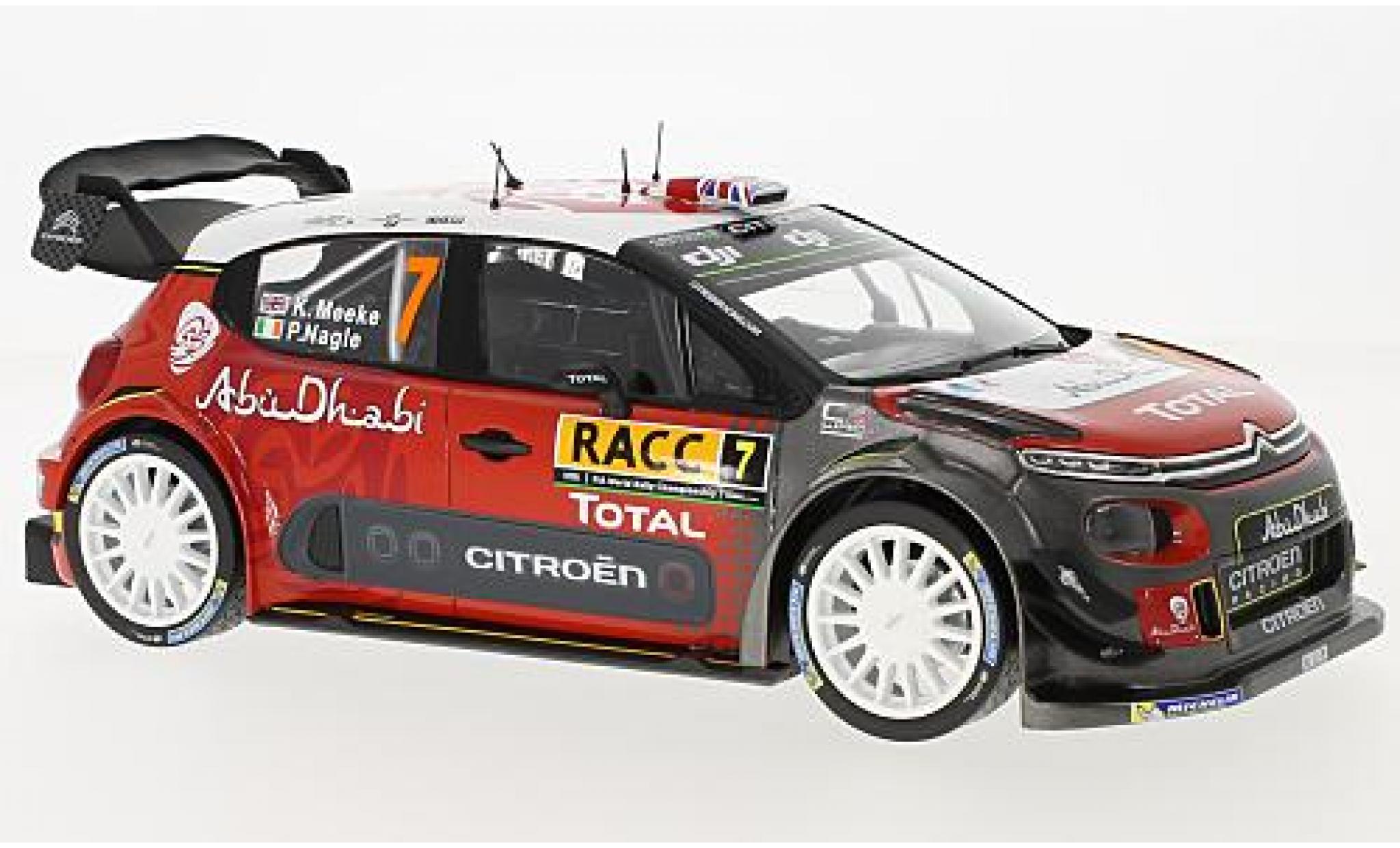 Citroen C3 1/18 Norev WRC No.7 Rally WM Rally Spanien 2017 K.Meeke/P.Nagle diecast model cars