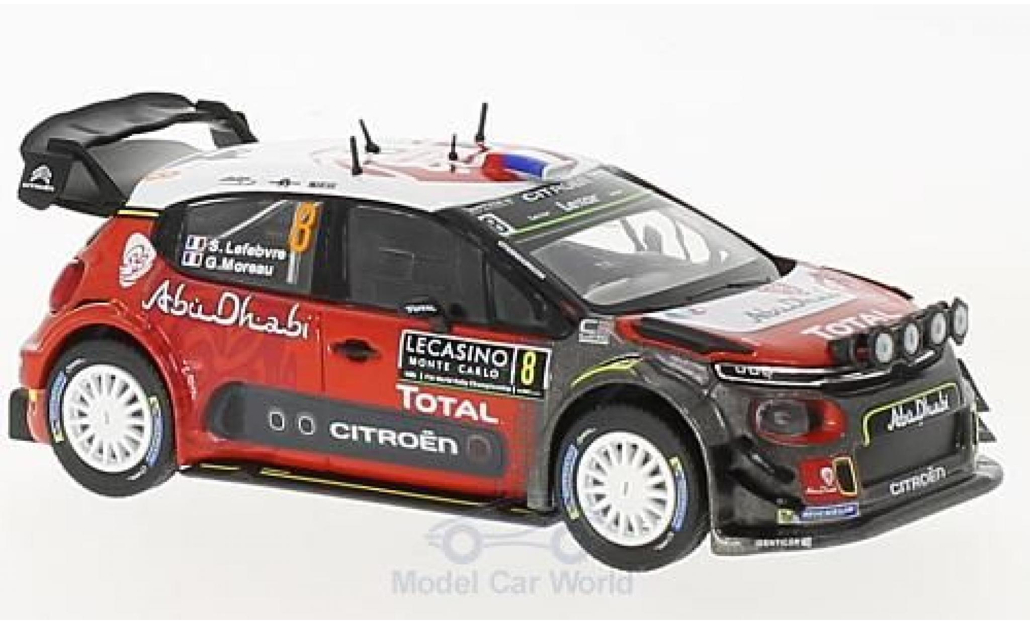 Citroen C3 1/43 Norev WRC No.8 WRC Rally Monte Carlo 2017 S.Lefebvre/G.Moreau diecast model cars
