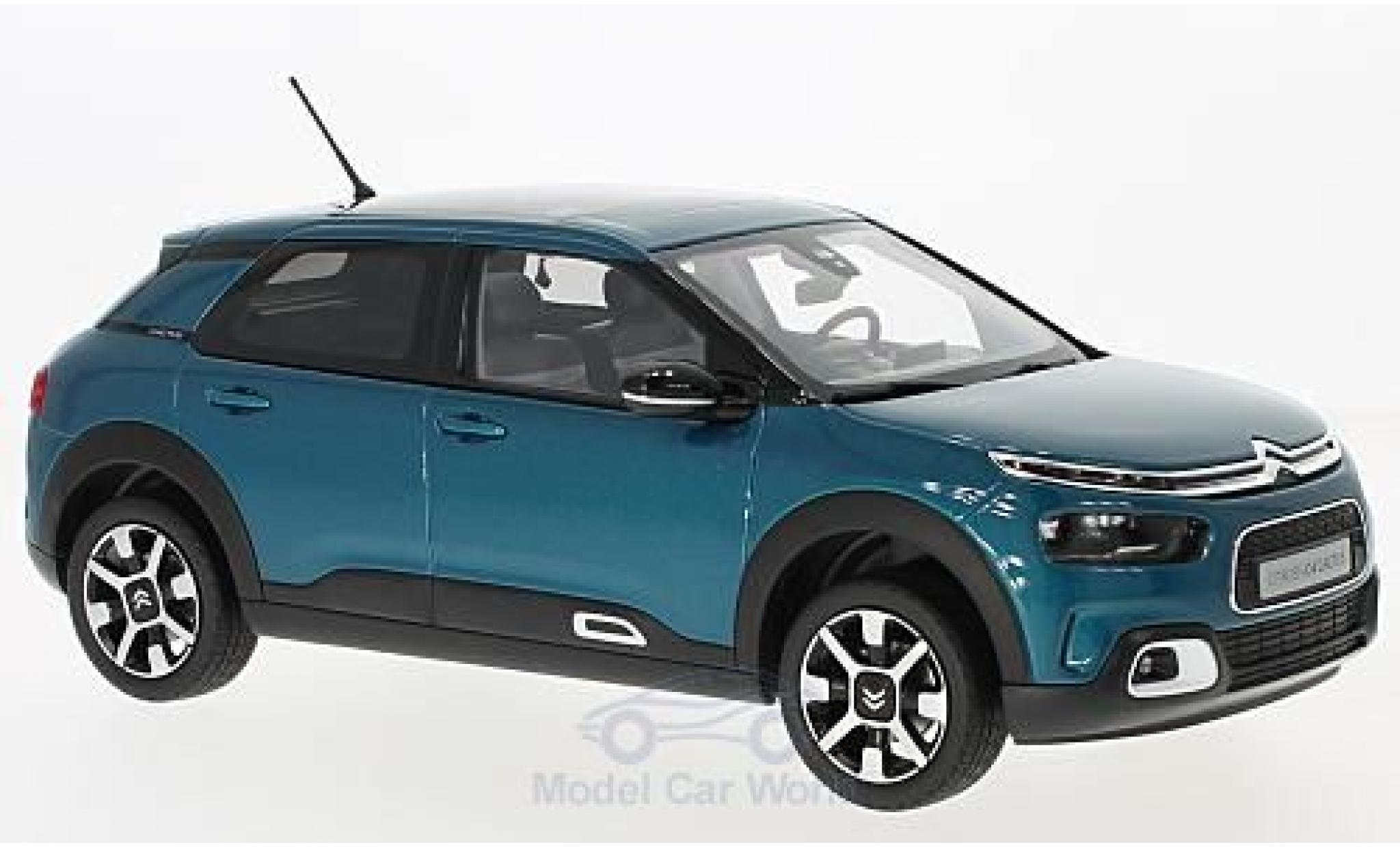 Citroen C4 1/18 Norev Cactus metallic blue 2018 diecast model cars