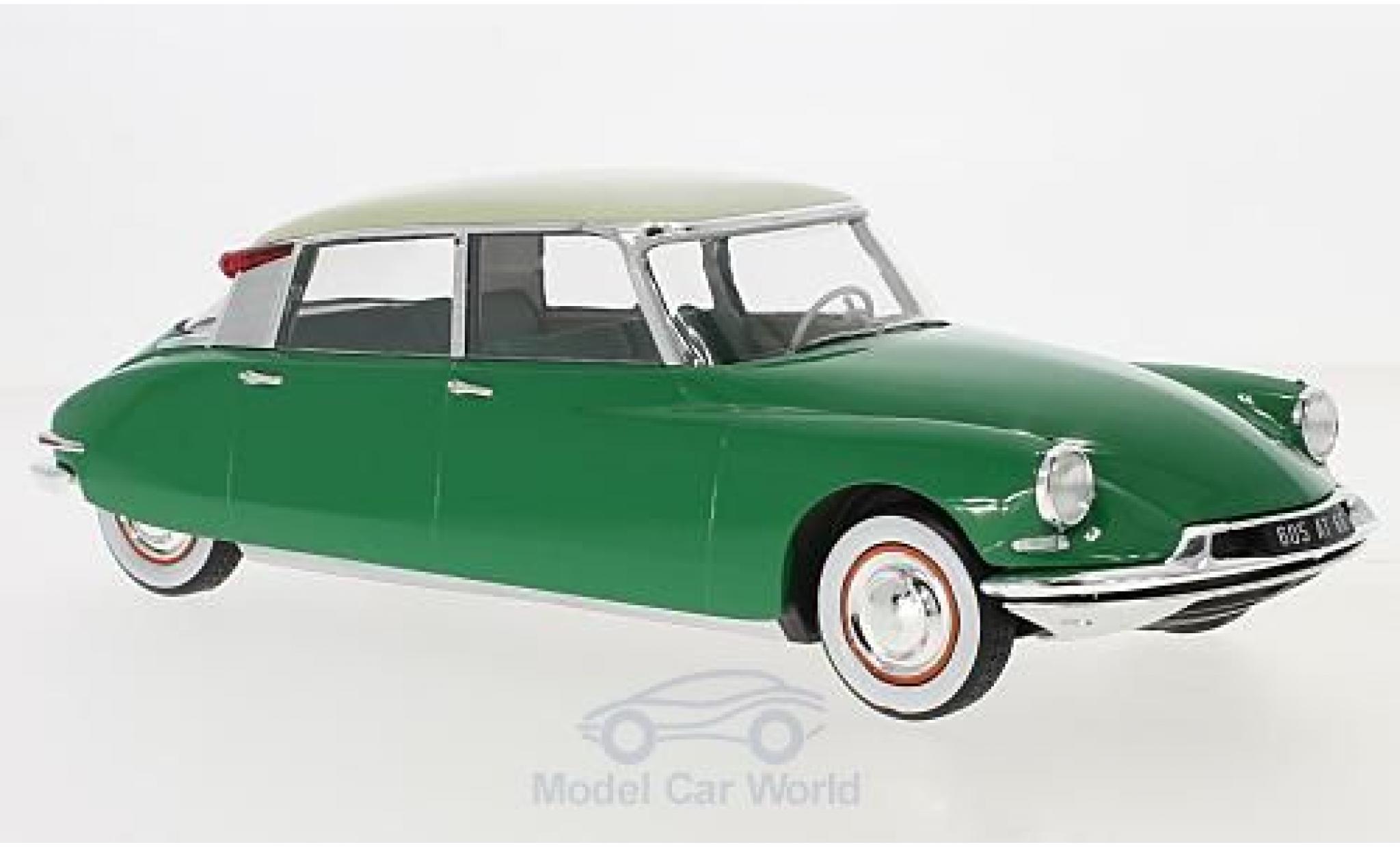 Citroen DS 19 1/18 Norev 19 green/beige 1956 diecast model cars