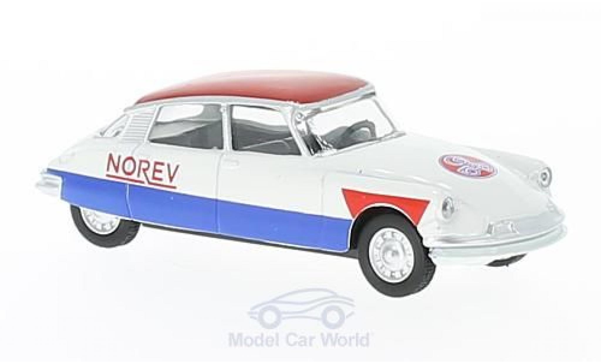 Citroen DS 19 1/64 Norev 19 white/red Cycliste (F) 1958 diecast model cars