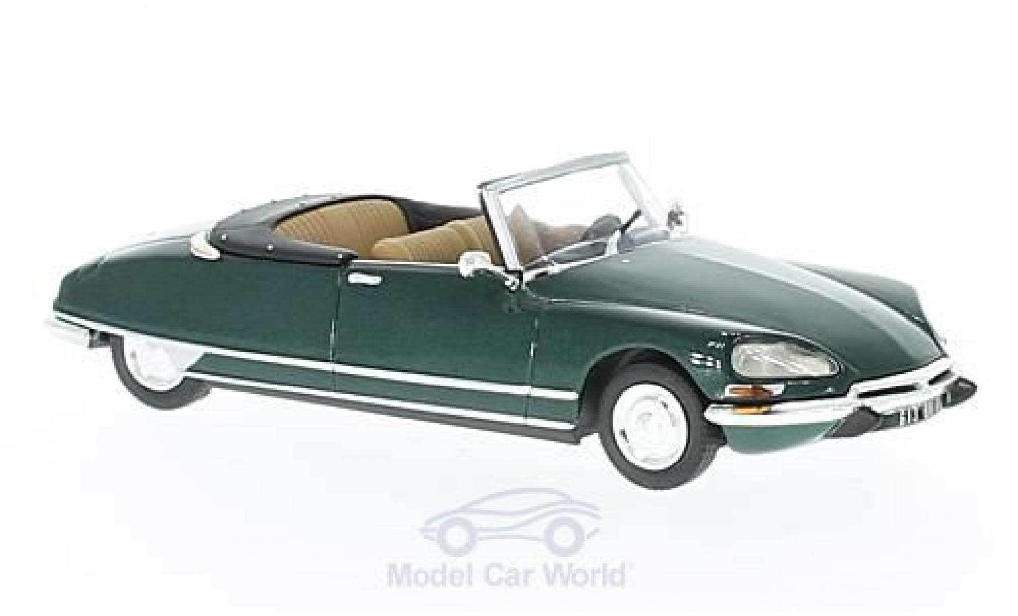 Citroen DS Cabriolet 1/43 Norev 21 Convertible metallic green 1971 diecast model cars