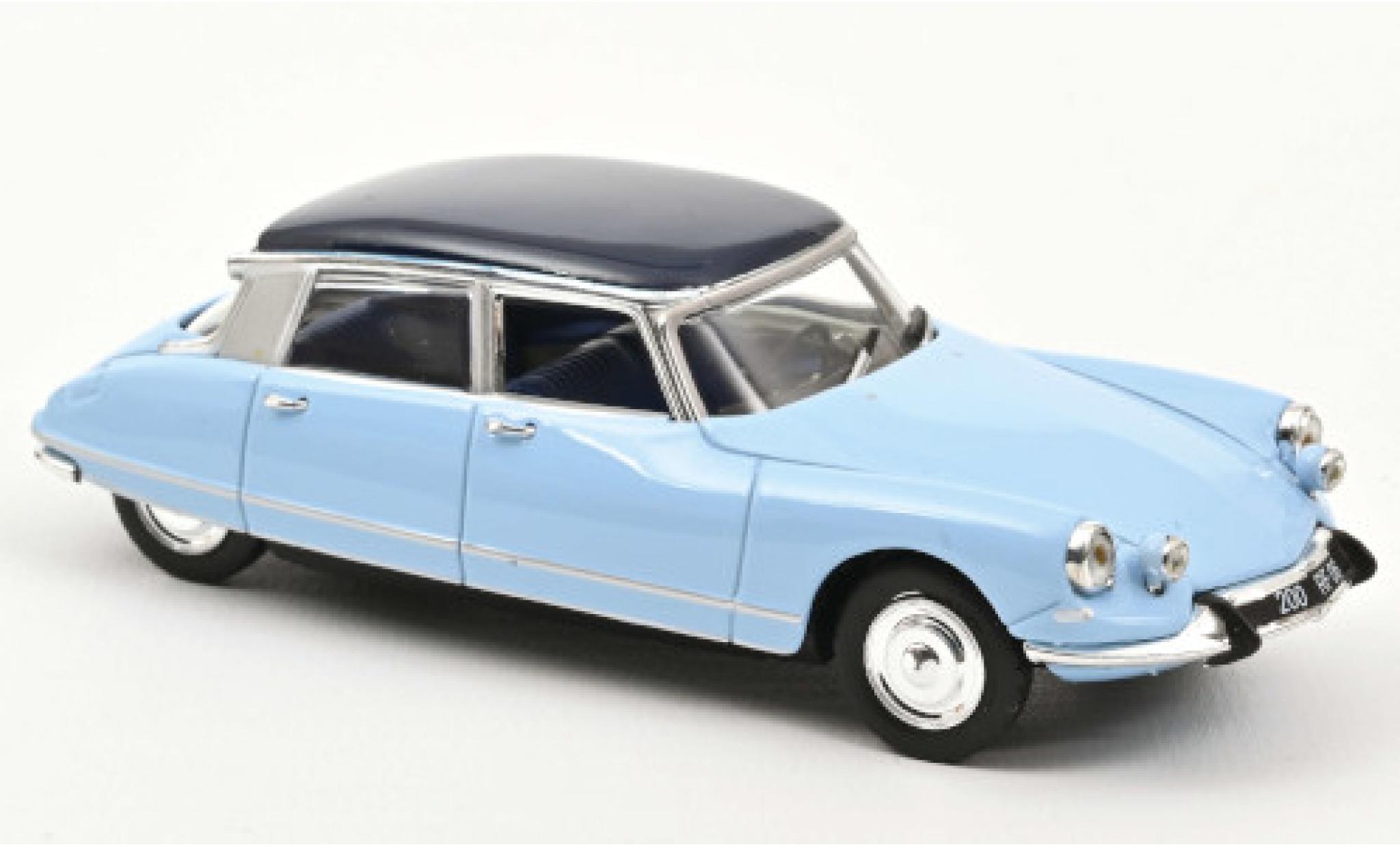 Citroen DS 1/43 Norev 21 Pallas blue/blue 1967 diecast model cars