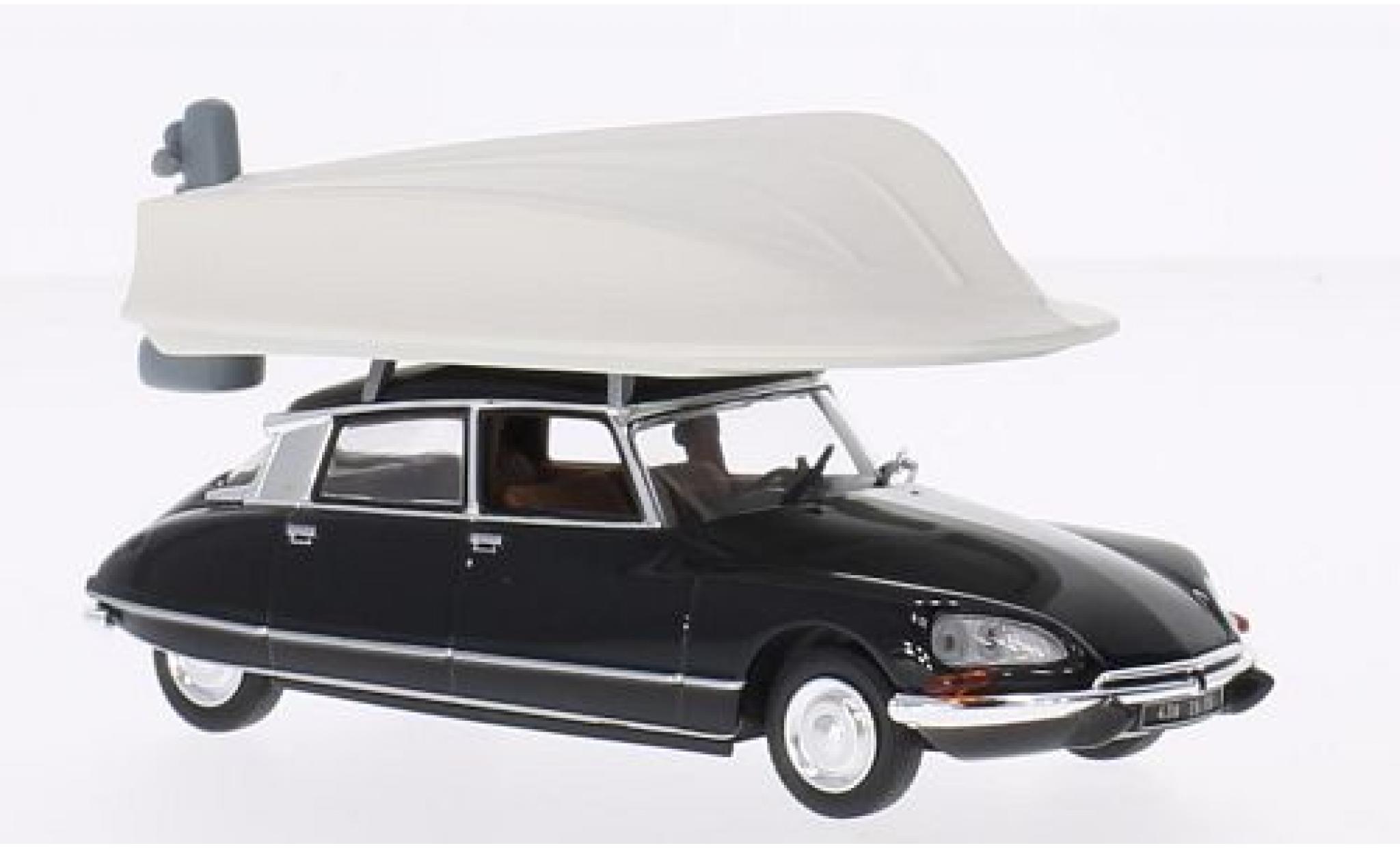 Citroen DS 1/43 Norev 21 Pallas black 1972 avec bateau sur Rack de toit diecast model cars