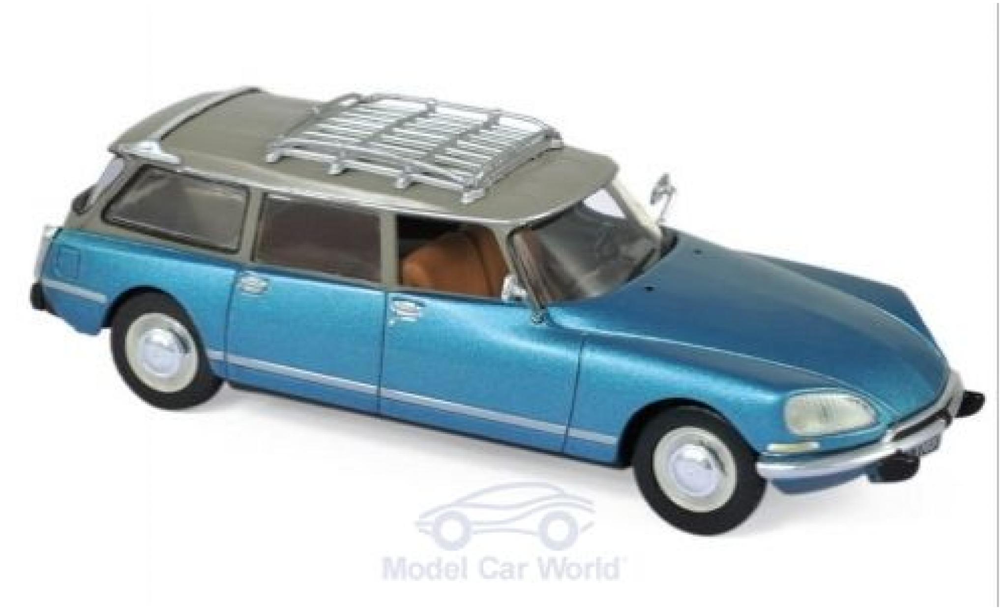 Citroen DS 1/43 Norev 23 Estate metallic blue/beige 1974 diecast model cars