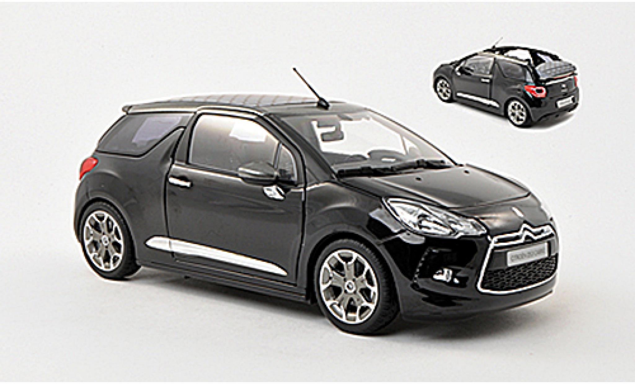 DS Automobiles DS3 1/18 Norev Citroen Convertible black 2013 Verdeck in 3 Positionen darstellbar diecast model cars