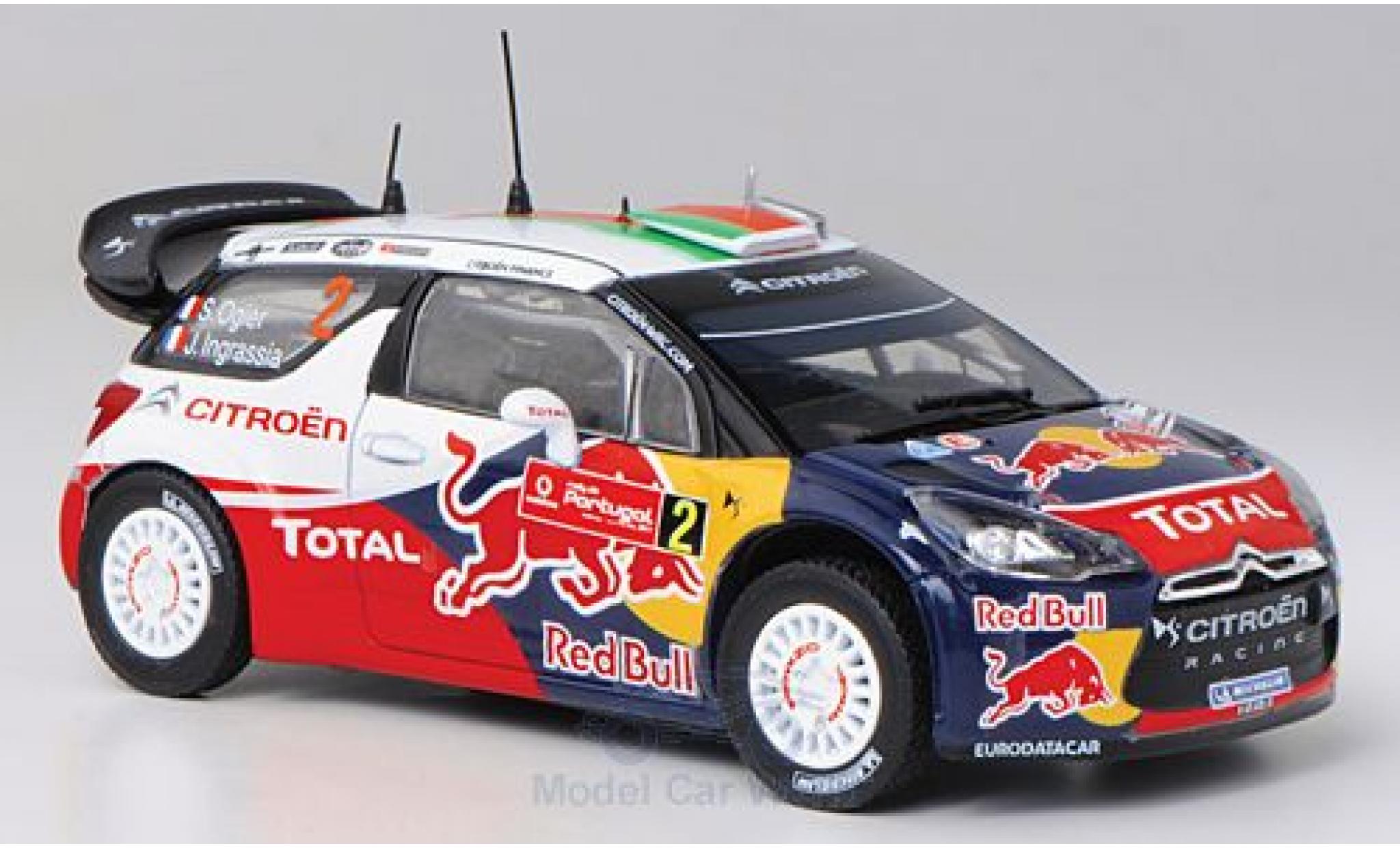 DS Automobiles DS3 1/43 Norev Citroen WRC No.2 Red Bull Total Rally WM Rally Portugal 2011 S.Ogier/J.Ingrassia diecast model cars