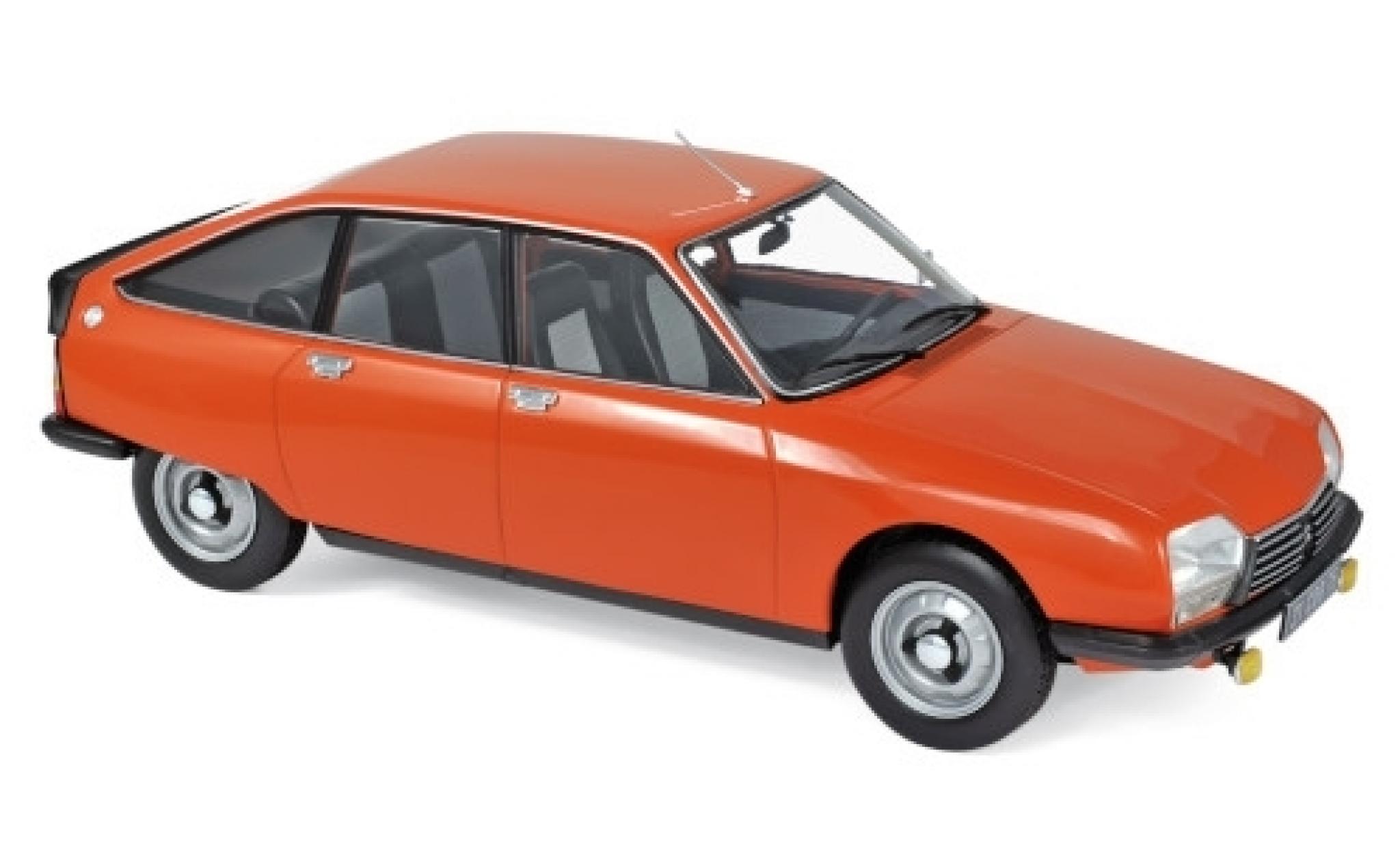 Citroen GS 1/18 Norev X2 orange 1978 diecast model cars