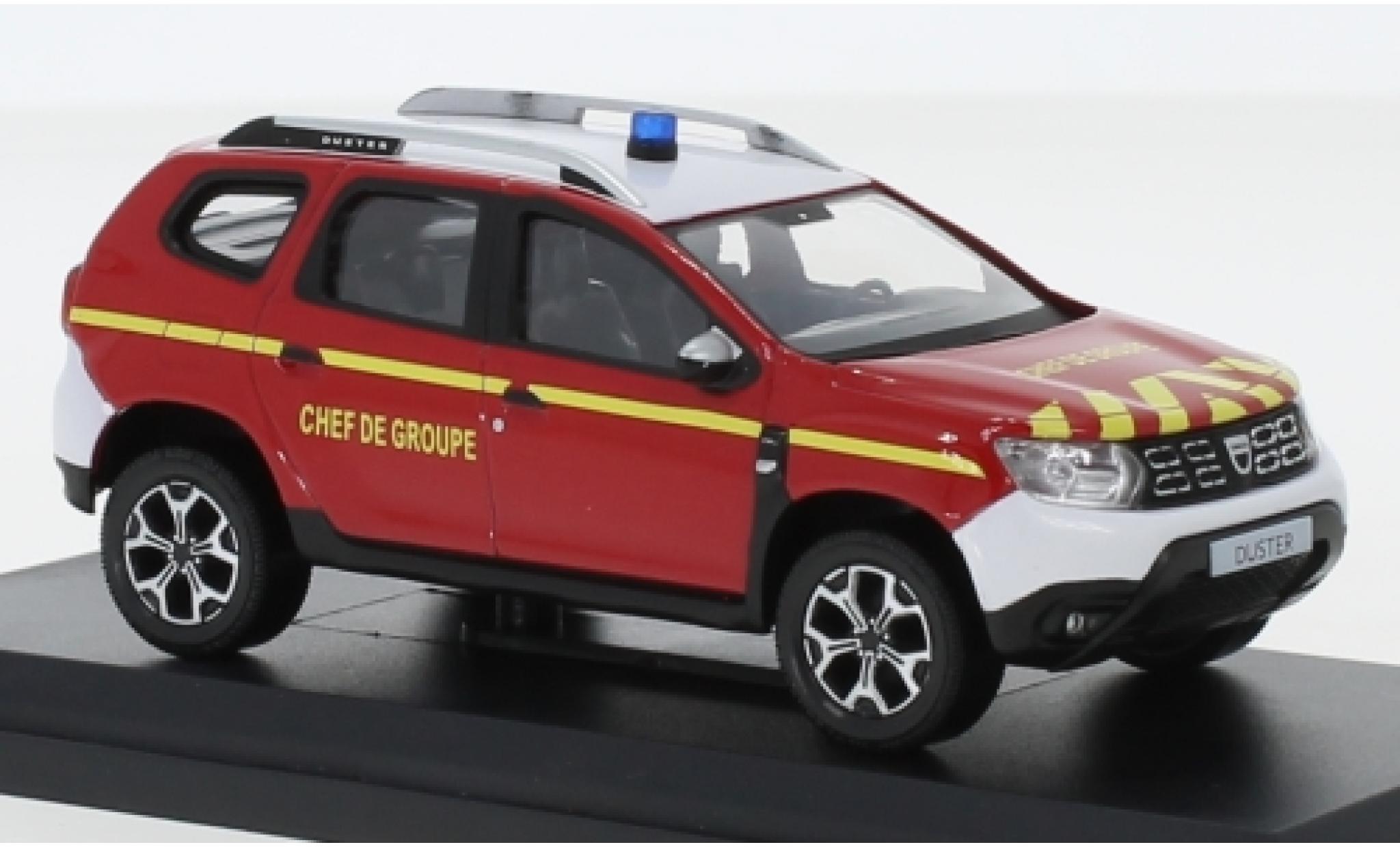 Dacia Duster 1/43 Norev Fire brigade - Chef de Groupe 2018 diecast model cars