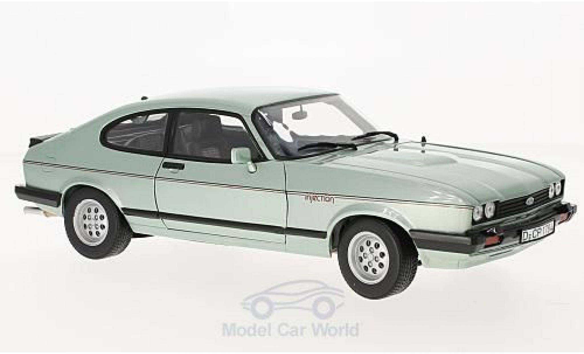 Ford Capri 1/18 Norev MK III 2.8 Injection metallic green 1982 diecast model cars