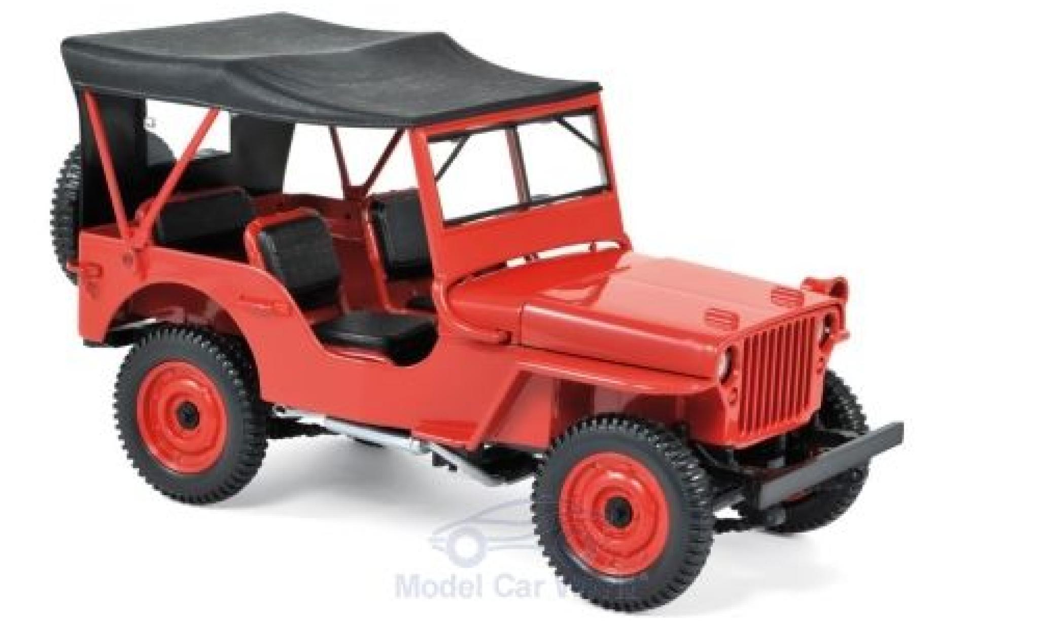 Jeep Willys 1/18 Norev red 1942 diecast model cars