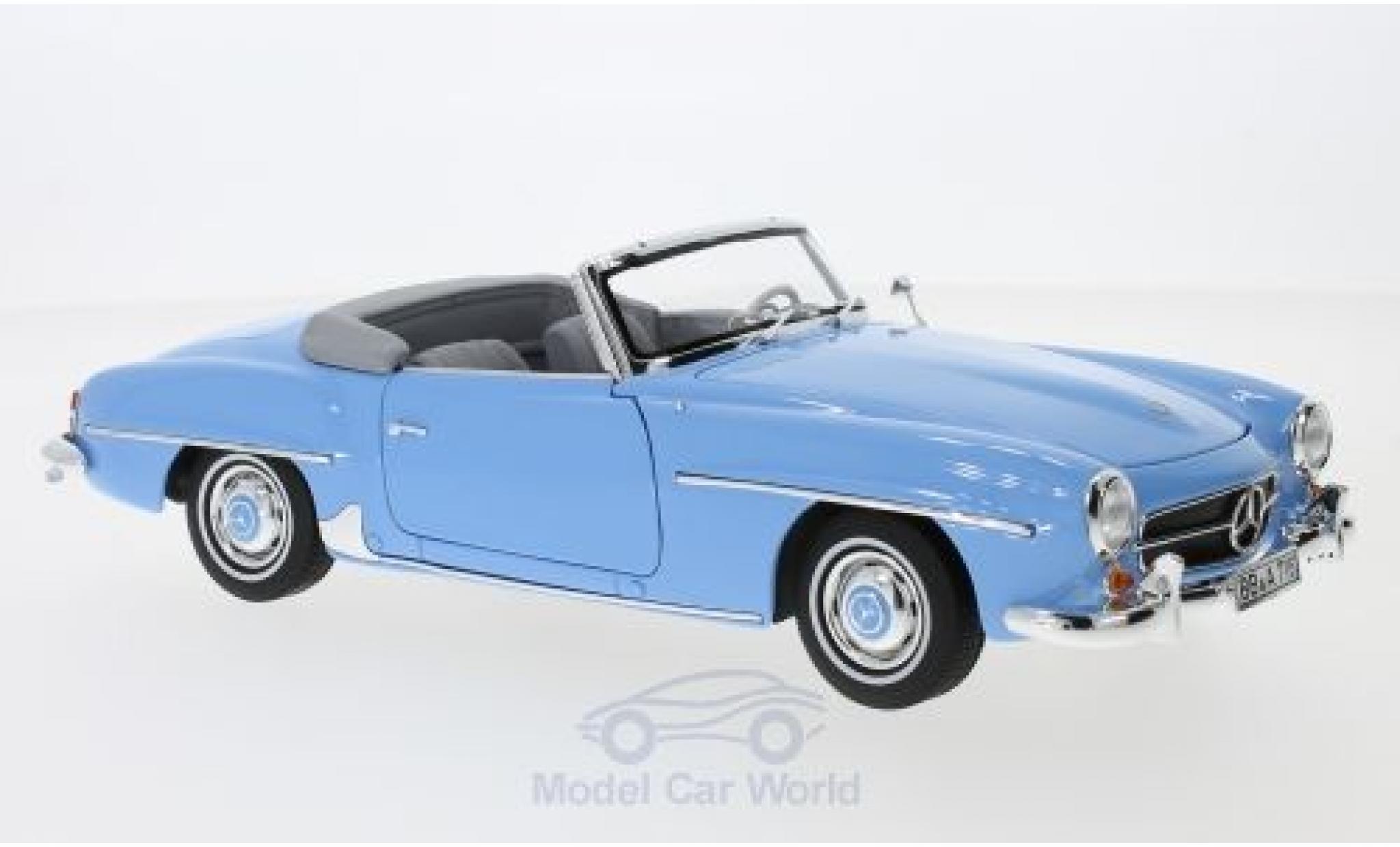 Mercedes 190 SL 1/18 Norev SL blue 1957 SoftTop liegt ein diecast model cars