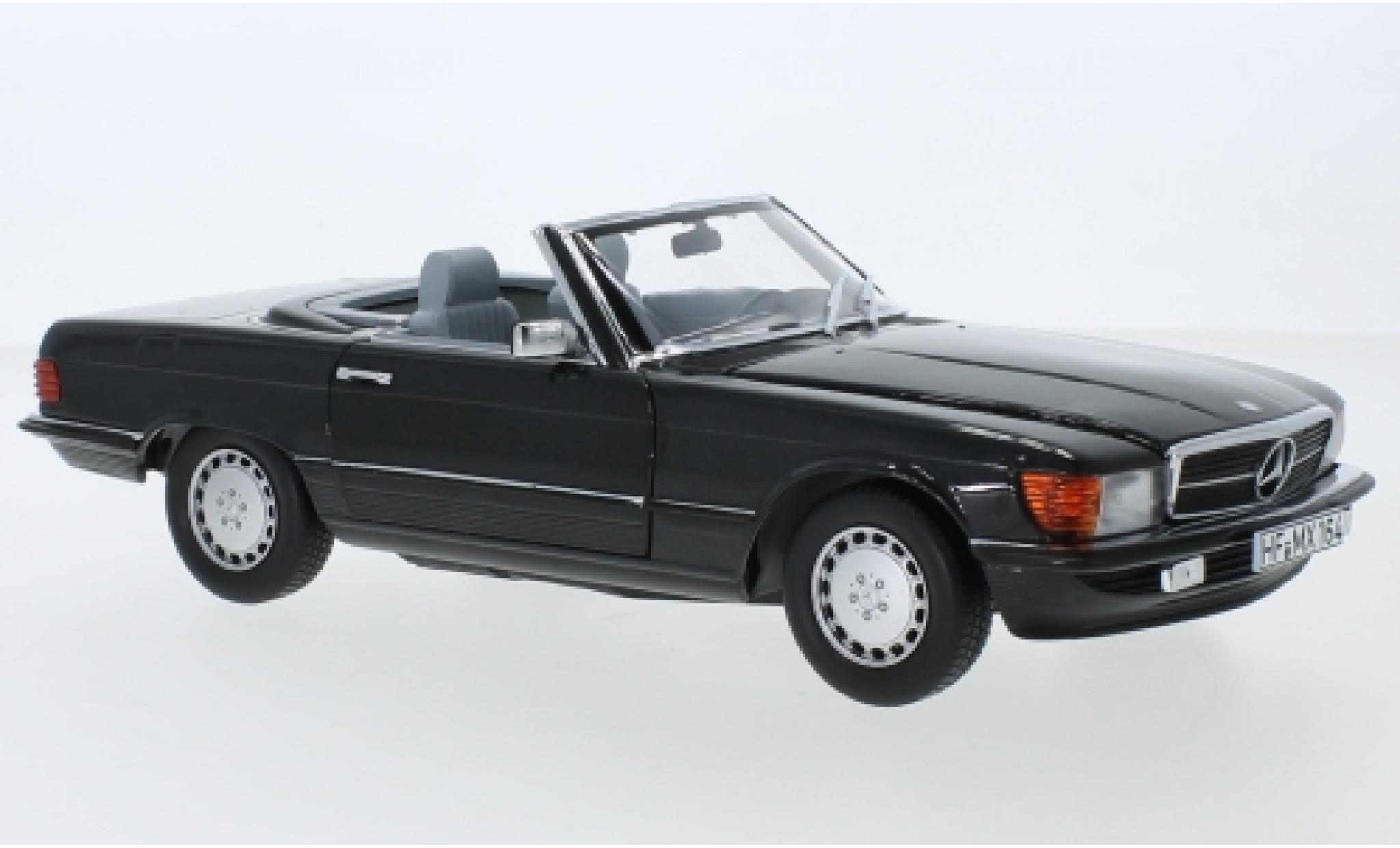 Mercedes 300 1/18 Norev SL (R107) metallic anthrazit 1986 avec d&eacute;tachable Hardtop diecast model cars