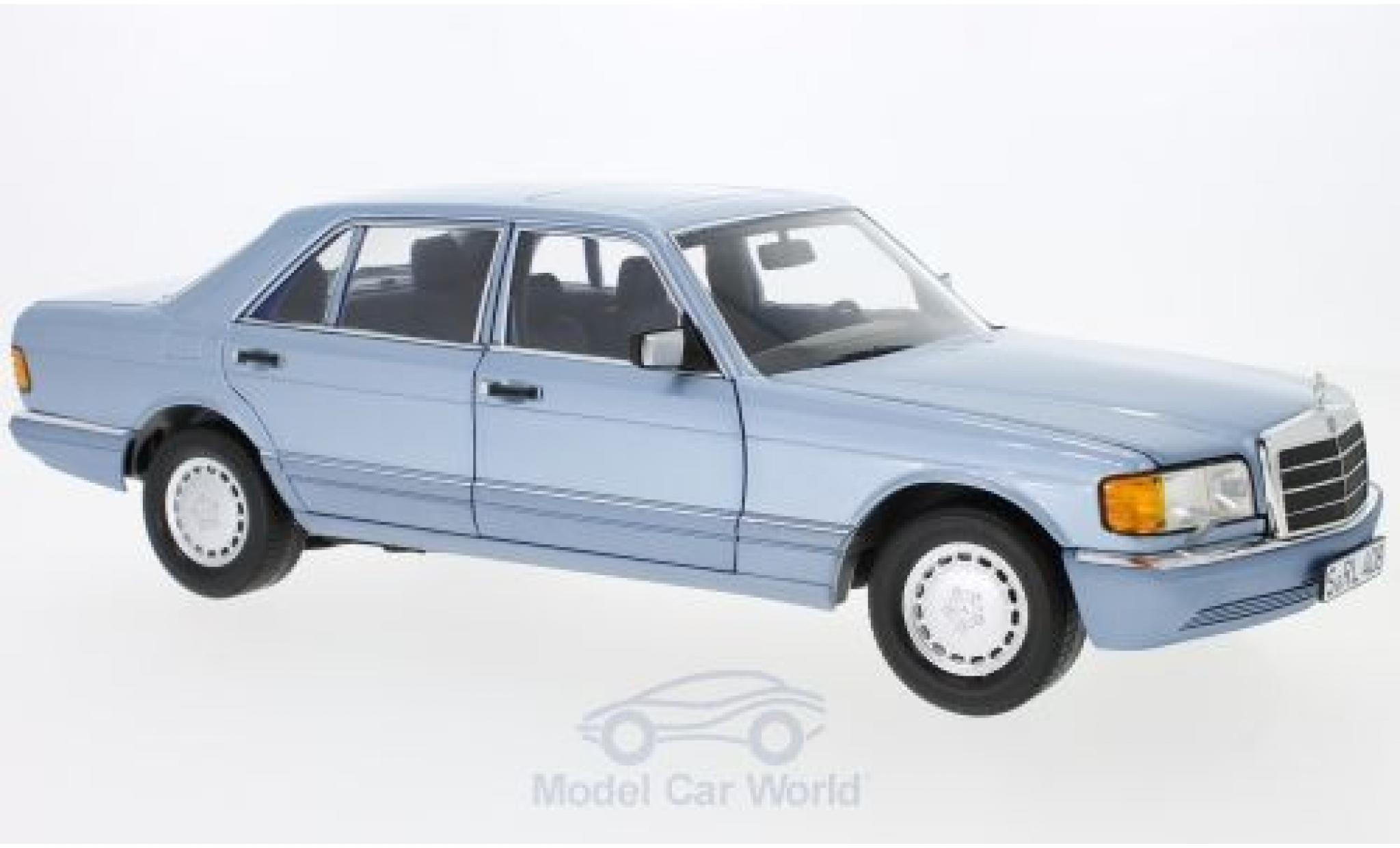 Mercedes 560 SEL 1/18 Norev SEL (W126) metallic blue 1991 diecast model cars