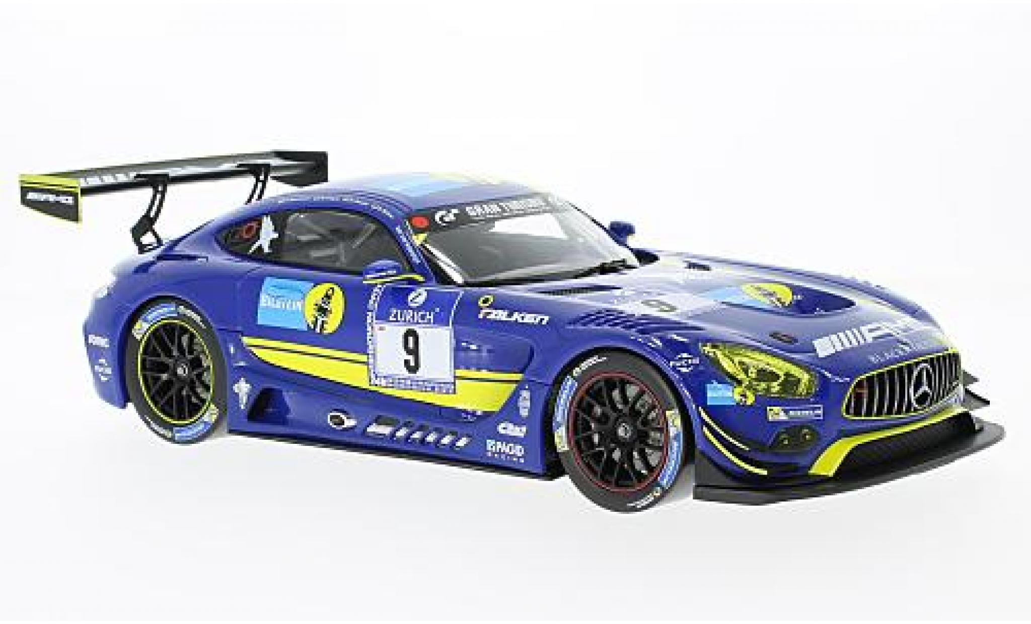 Mercedes AMG GT 1/18 Norev 3 No.9 Black Falcon Bilstein 24h N&uuml;rburgring 2016 Y.Buurman/M.Engel/H.Haupt/D.M&uuml;ller diecast model cars
